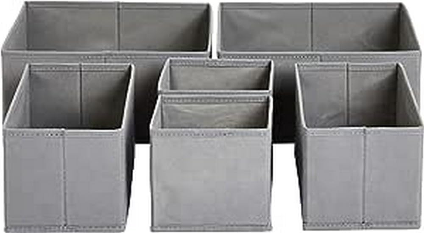 Amazon Basics Cloth Drawer Storage Organizer Boxes, Set of 6 image number 4