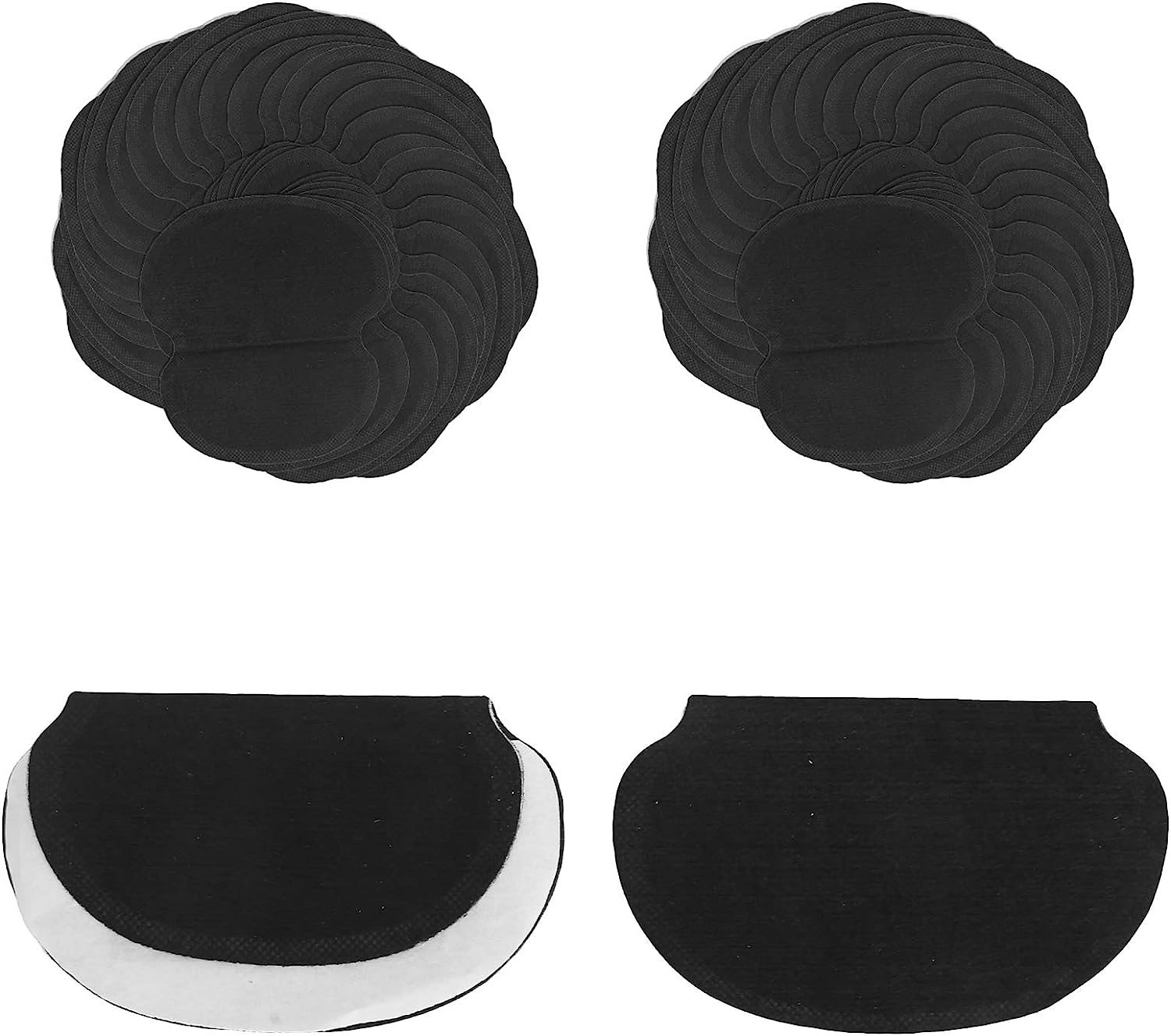 60 X Non-Woven Underarm Underarm Sweat Pads Clothes Black image number 2