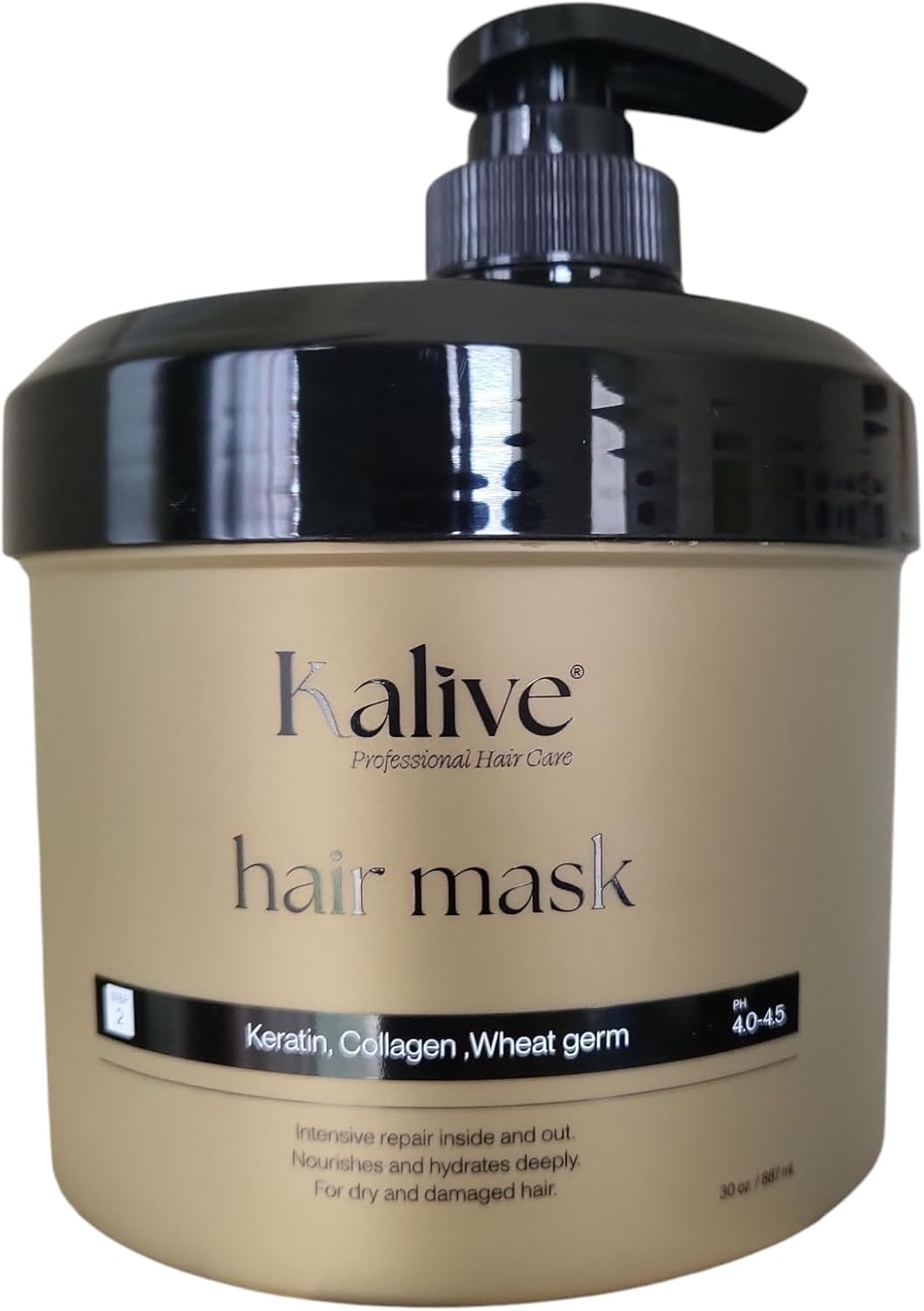 Kalive 2Style Hair Mask 32 Oz Repairing and Hydrating Treatment, Deep Moisturizer, Made with Keratin, Collagen, and Wheat Germ