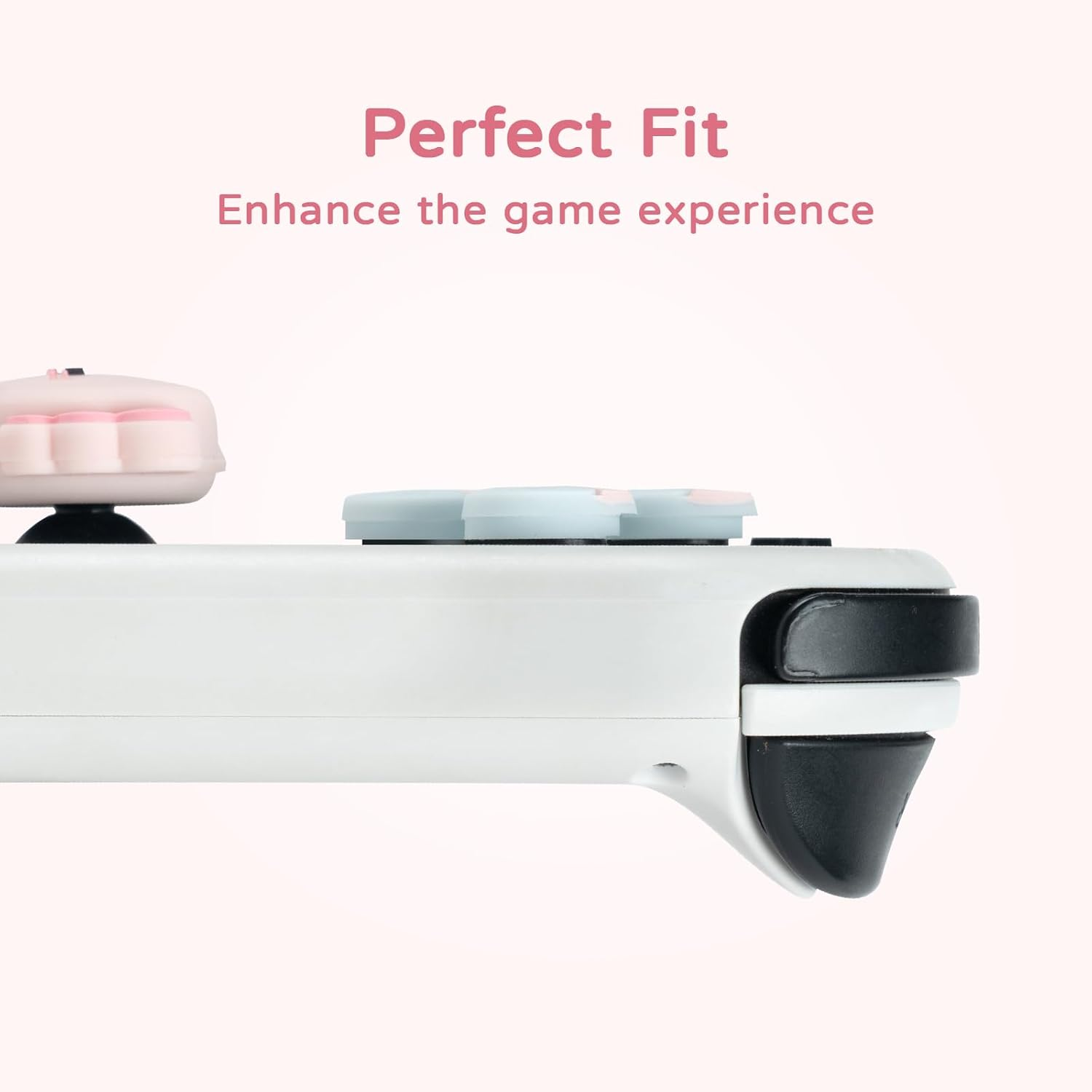 BUBBLELOGUS Soft Silicone ABXY Key Buttons Sticker Joystick Cover, Cute Cross D-Pad Button Caps Thumb Grips Set for Nintendo Switch/Oled Controller - Ocean Friends image number 6