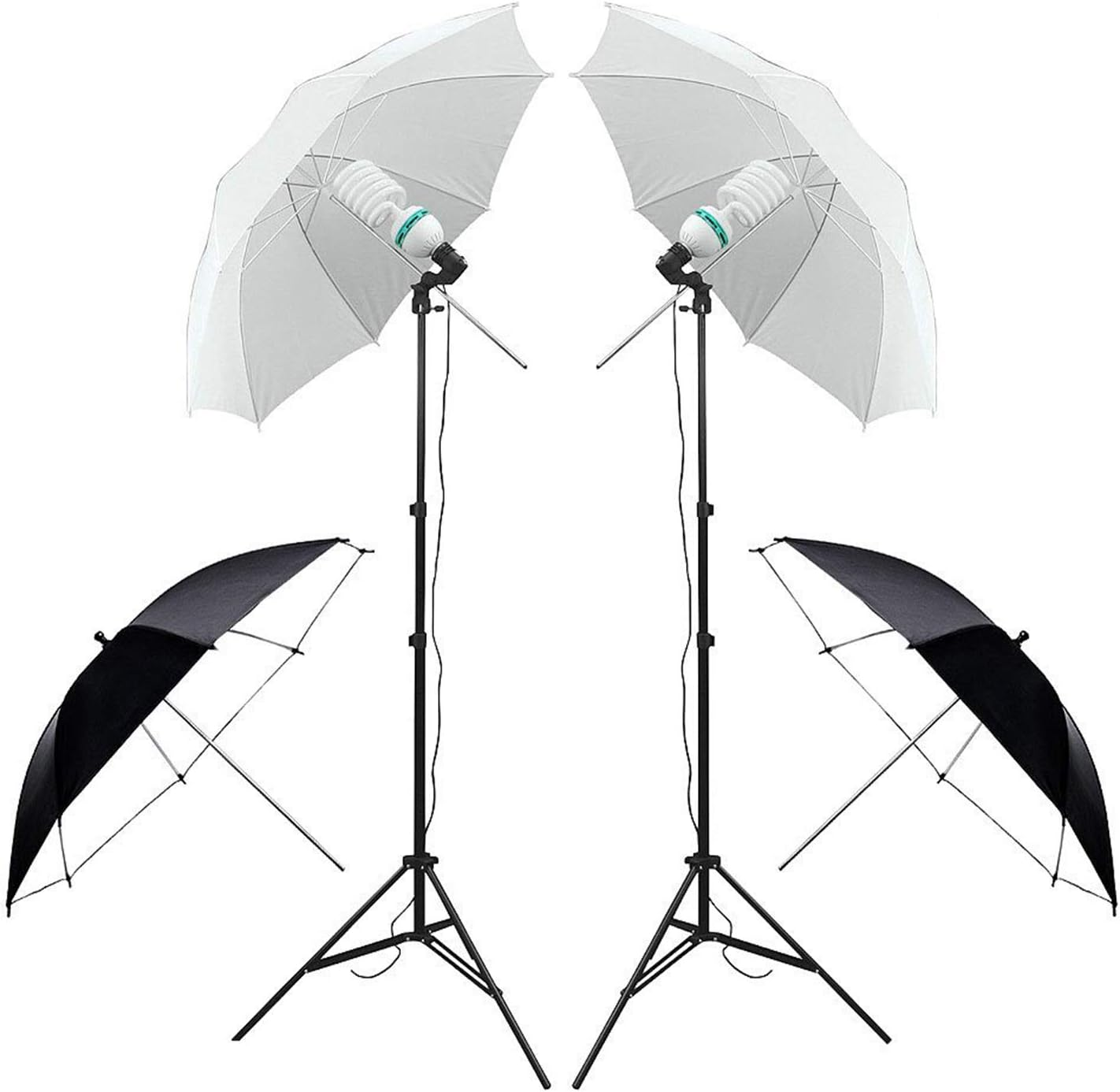 Abeststudio Pohto Studio Lighting Kit, Green Screen Backdrop Background with Stand with 2X 135W + 4X 25W LED Softbox Umbrella Continuous Lighting Set for Photo Studio Product,Portrait and Video Shoot Photography image number 3