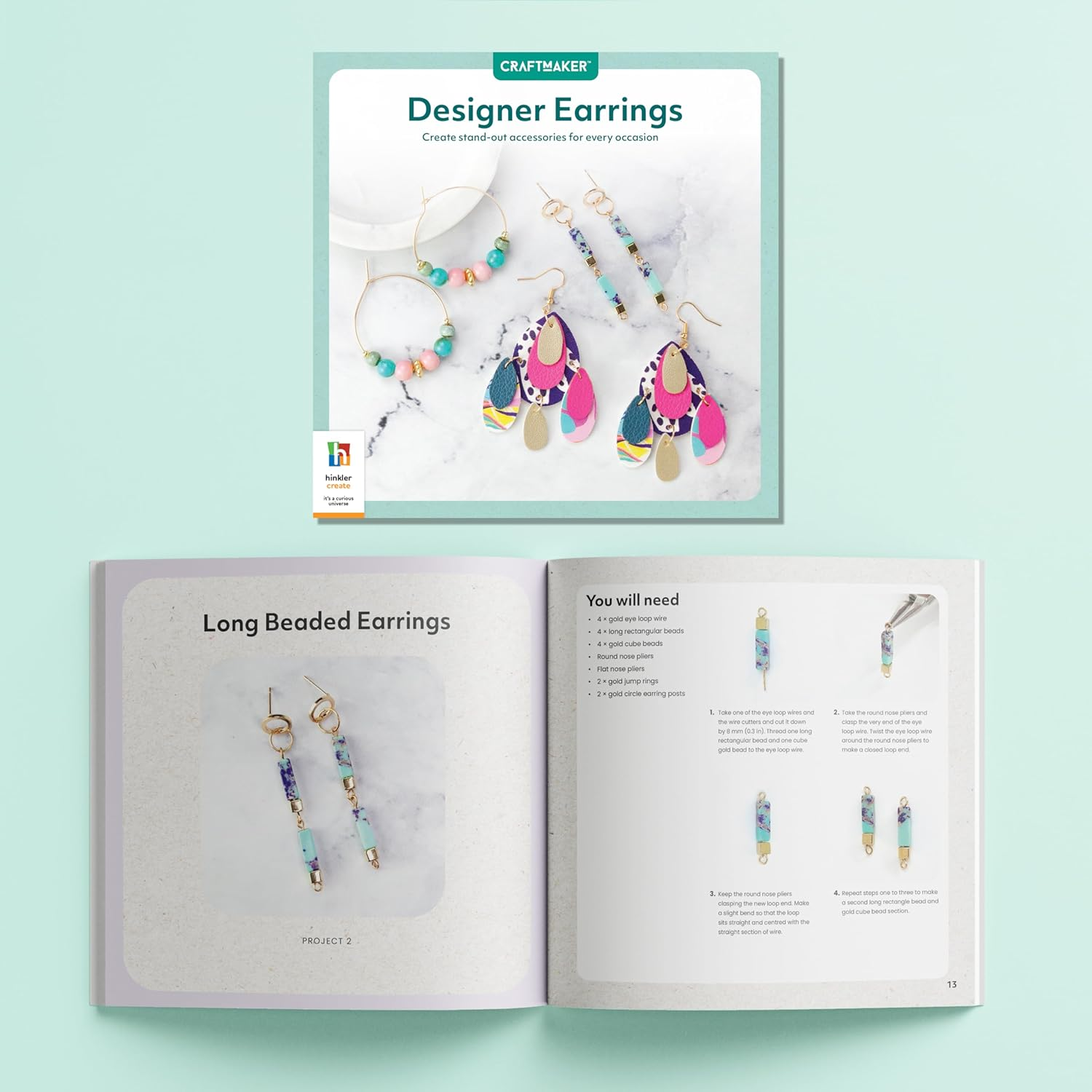 Craft Maker Designer Earrings Kit - DIY Earring Making for Adults - Beads and Hooks Included - Easy-To-Follow Projects - Creative Arts and Crafts image number 3