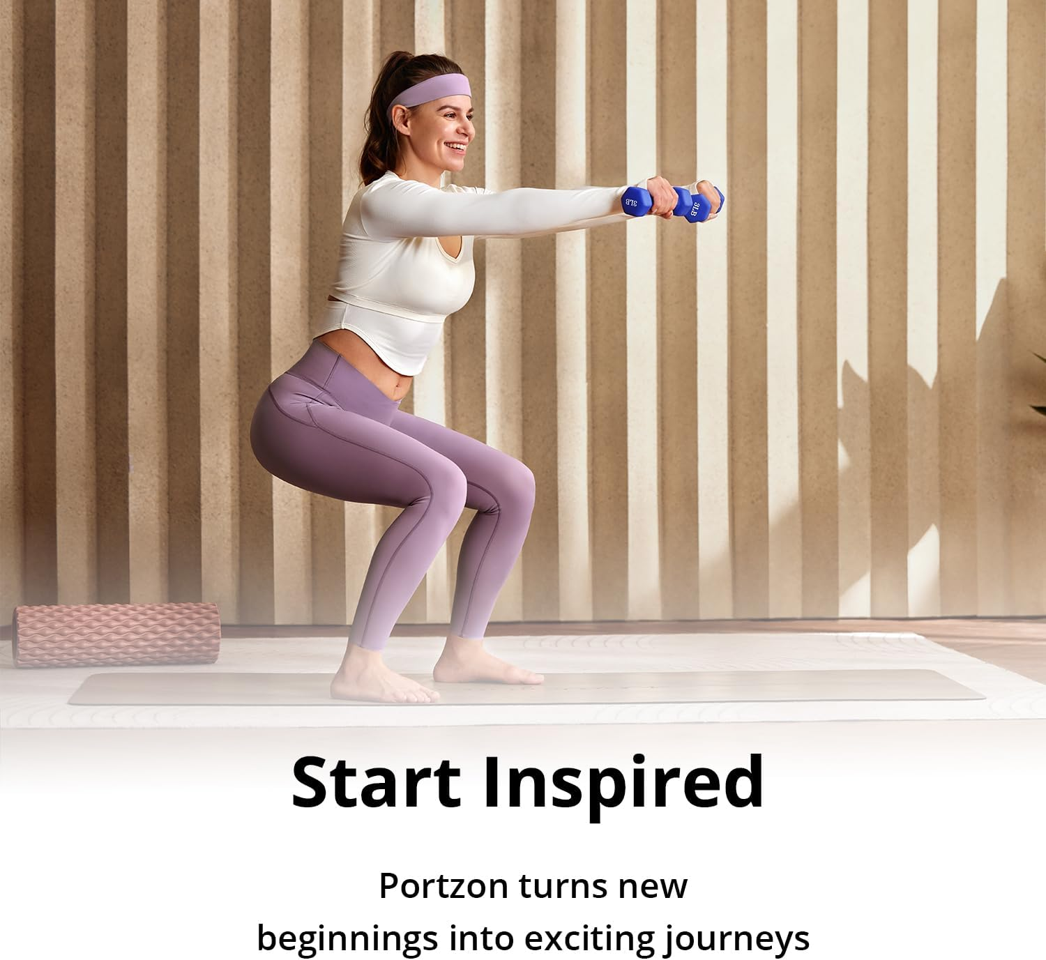 Portzon Weights Dumbbells 10 Colors Options Compatible with Set of 2 Neoprene Dumbbells Set,1-15 LB, Anti-Slip, Anti-Roll, Hex Shape image number 1