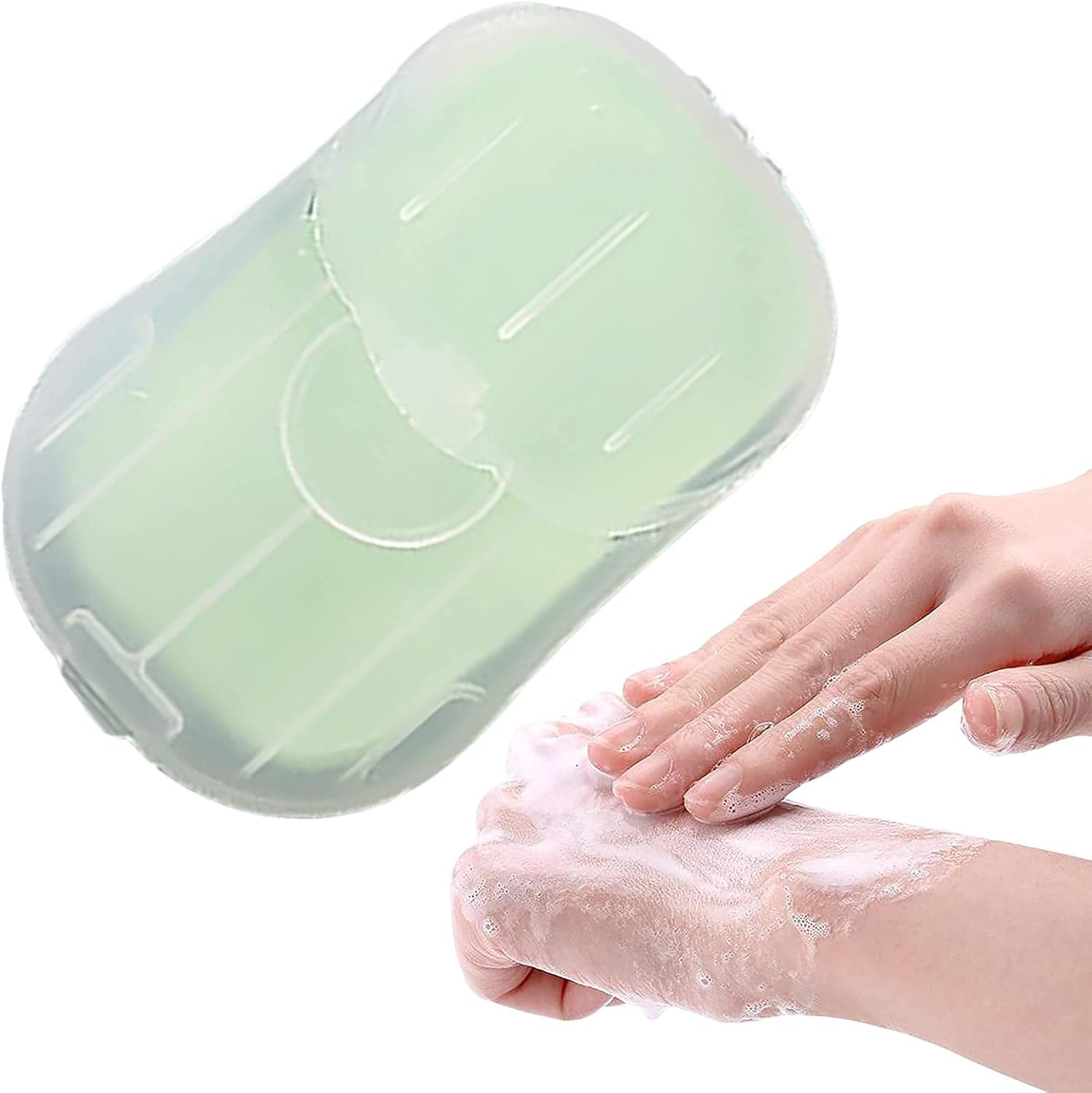 Soap Sheets for Traveling - 50- Travel Soap Paper Sheets,Hand Washing Scented Paper Soap, Foaming Soap for Indoor, Outdoor, Travel, Camping