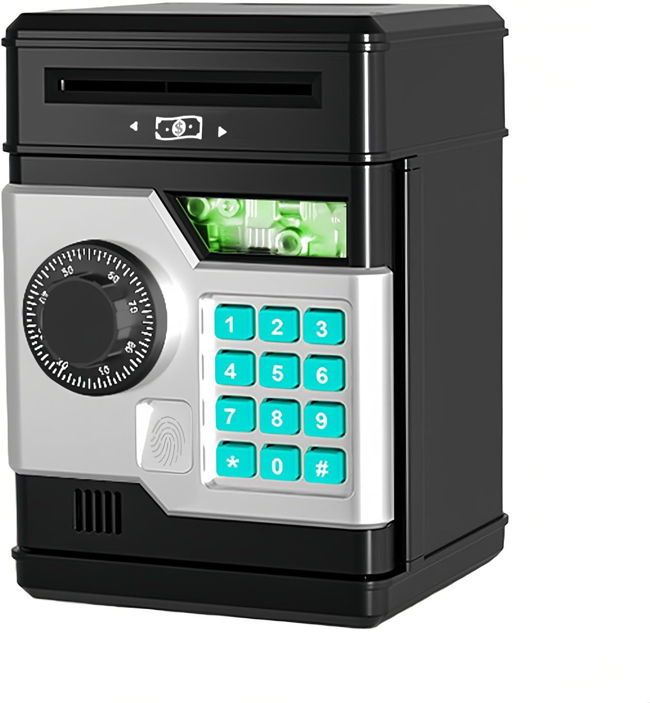 Electronic Piggy Bank for Kids, ATM Money Bank with Password Lock & Auto Cash Roll, Educational Mini ATM Saving Box, for Boys Girls Ages 5-12 Gifts (Blue)