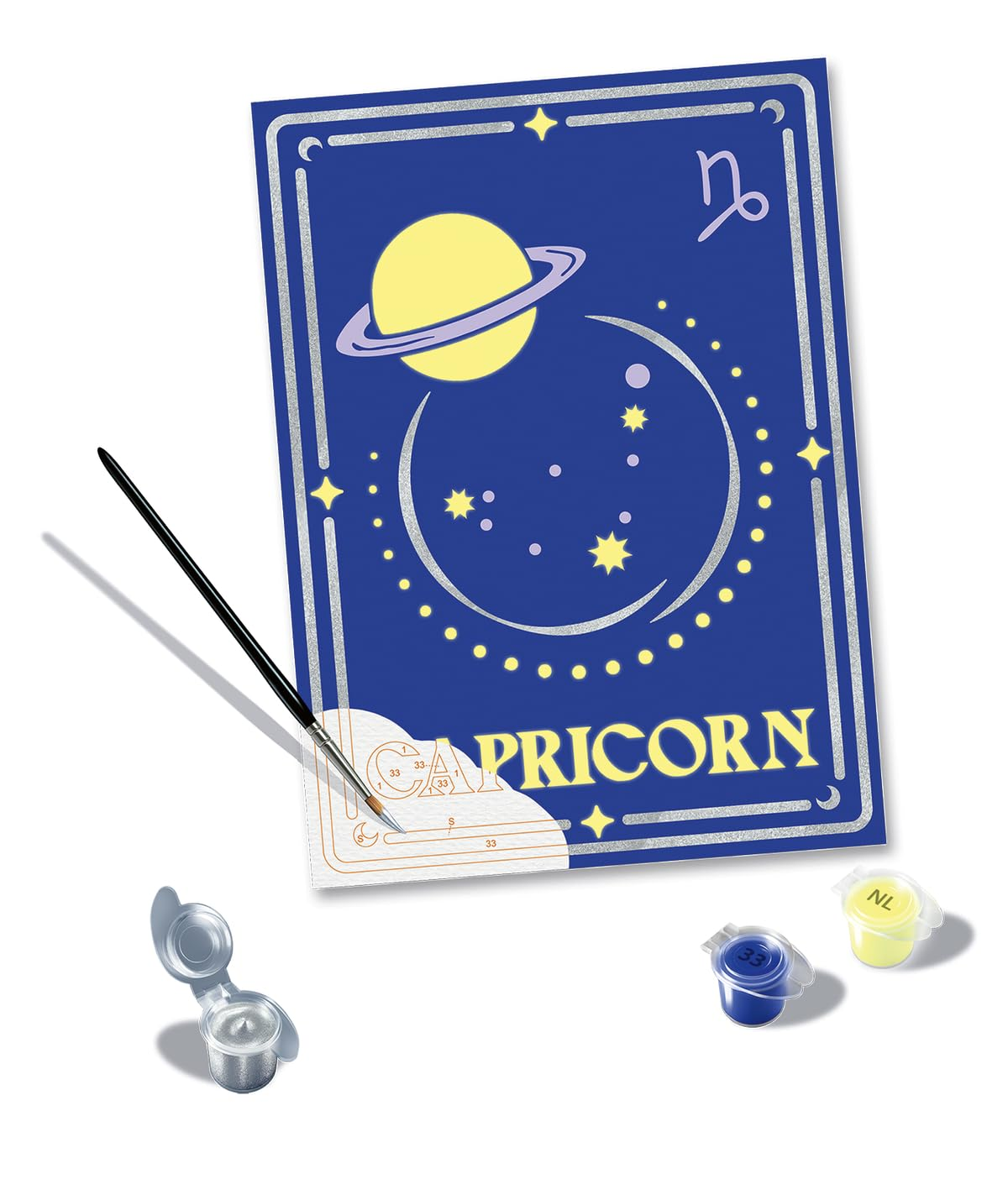 Creart Sternzeichen - Steinbock: Mit Silber- Und Leuchtfarbe! image number 2