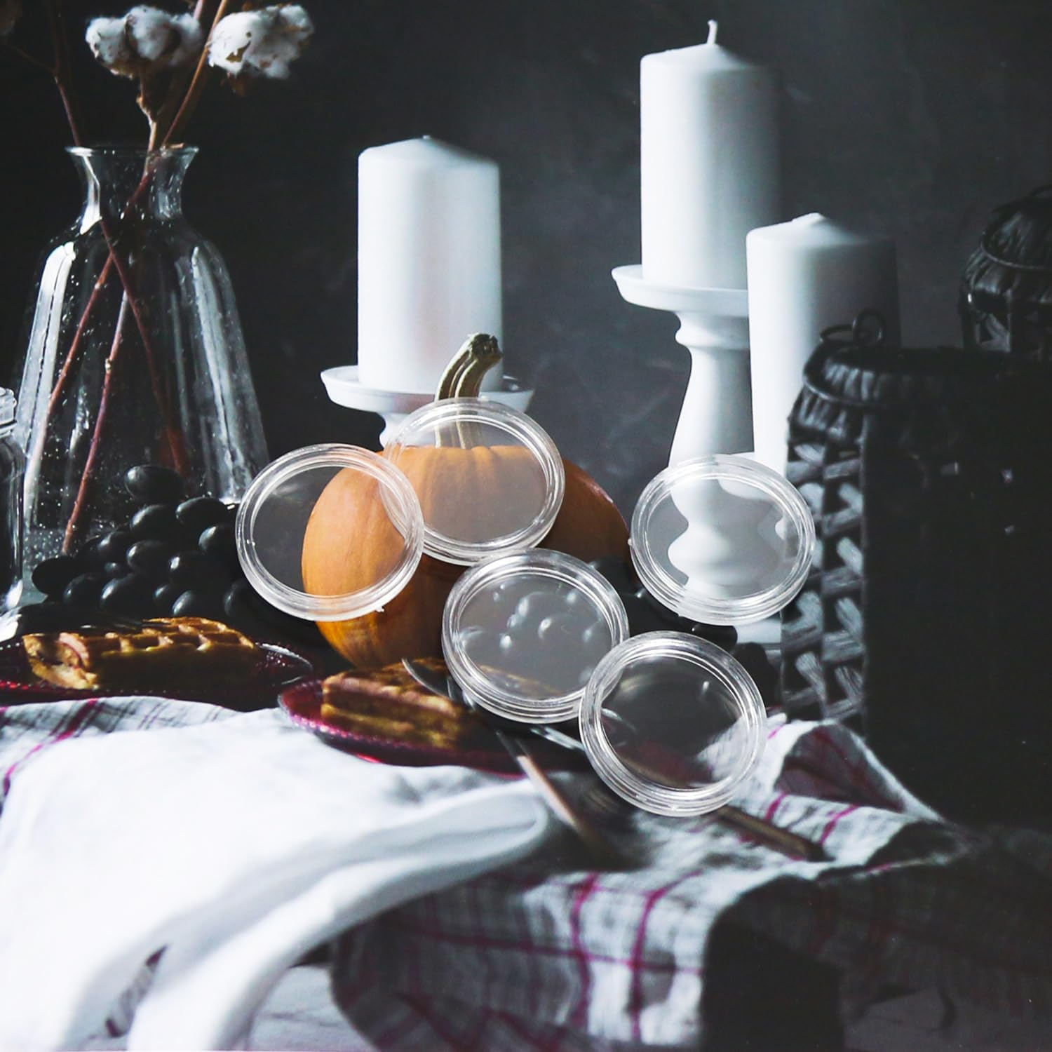 Namzi 200 Pcs 21 Mm Coin Capsules Case Clear round Coin Protector for Coin Holder Collection Supplies