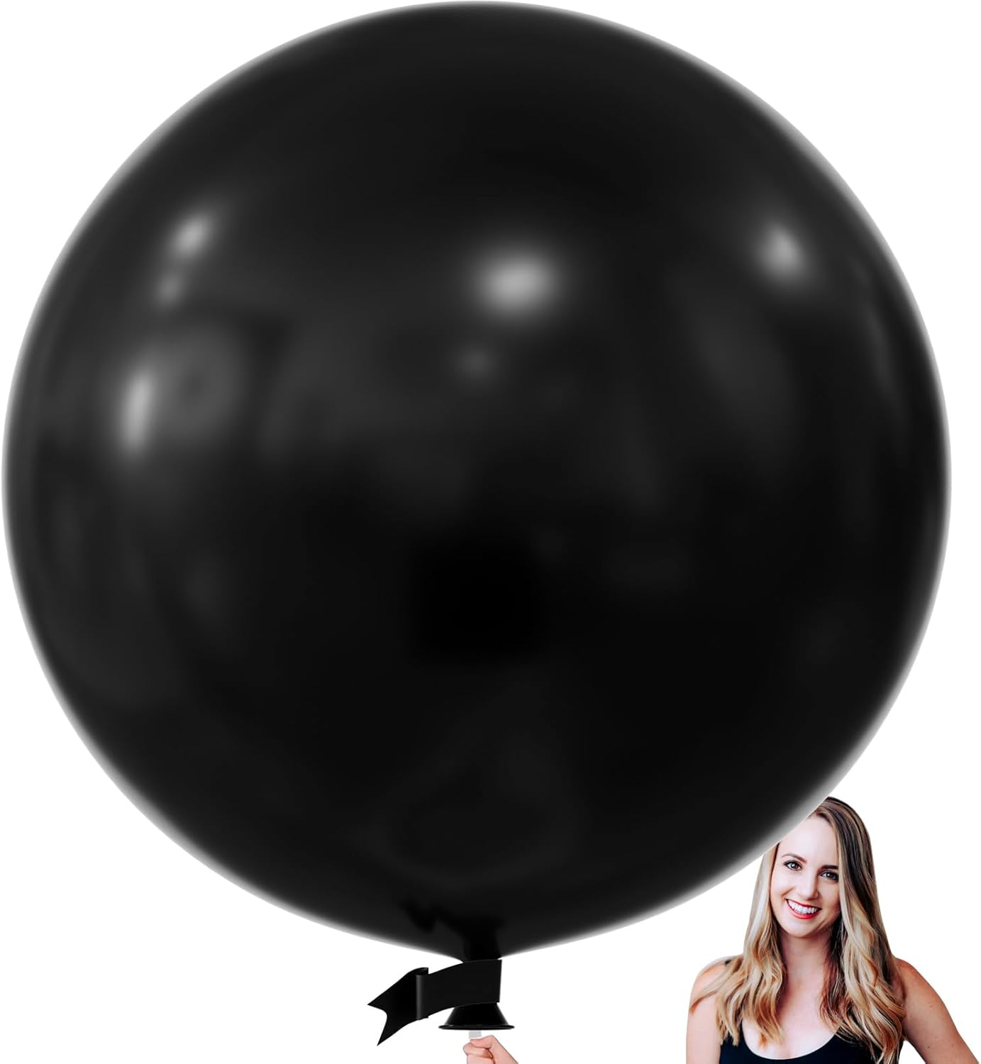 36 Inch Giant 6 Pack Large round Latex Baloons for Anniversary, Birthday, Christmas, Wedding Holiday Party Decorations (Hot Pink)