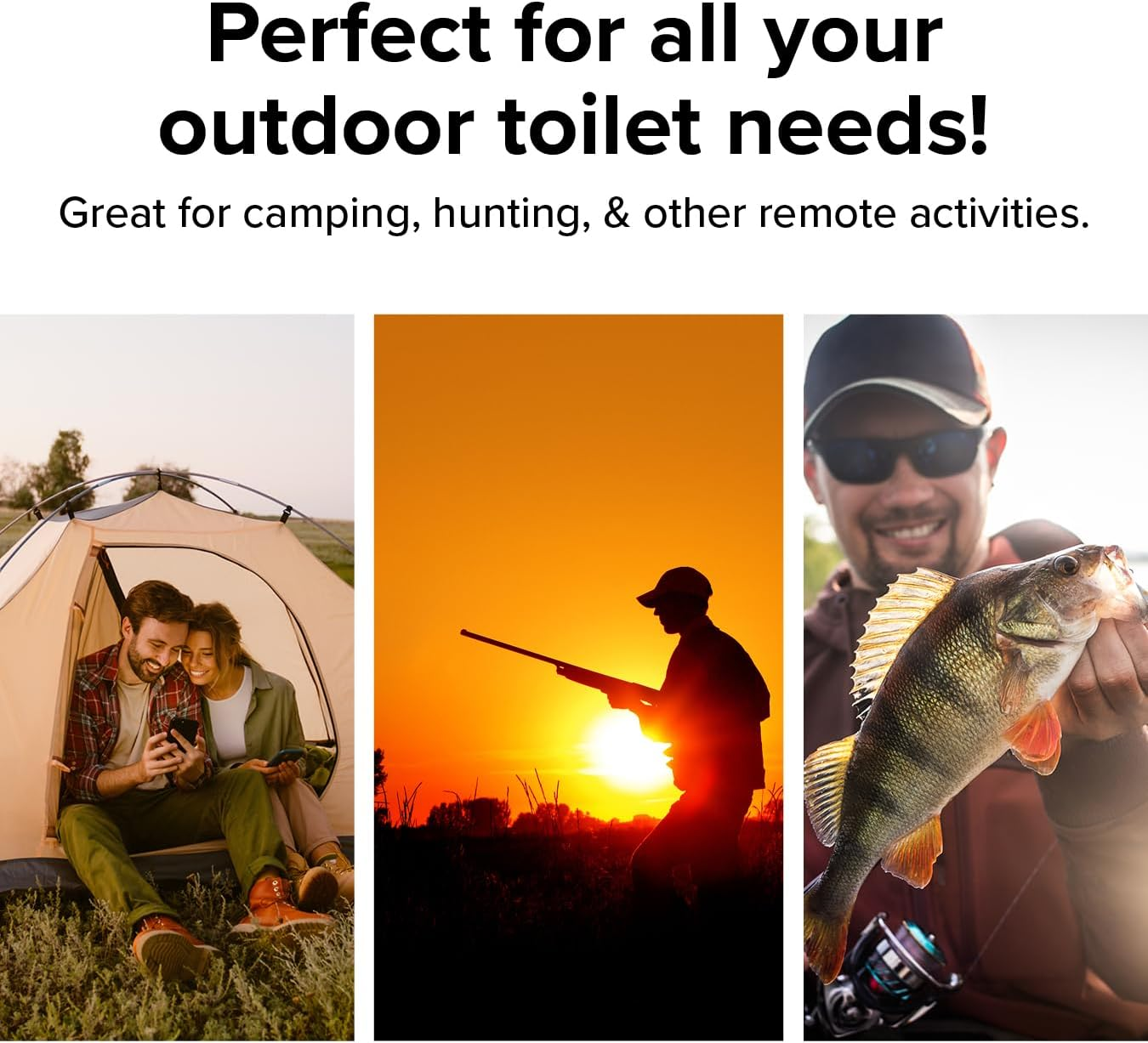 Camco Toilet Waste Bags - Durable Double Bag Design Is Leak-Proof - Inner Bag Gels Any Liquid - Great for Camping, Hiking and Hunting and More - 3 Pack (41547)