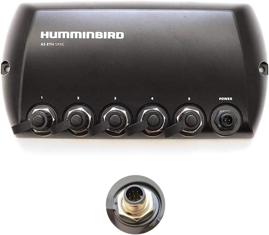Humminbird 408450-1 5 Port Ethernet Switch, Black
