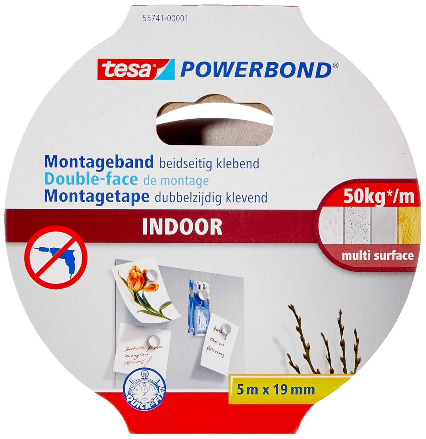 Tesa UK Powerbond Indoor,5M X 19Mm,55741-01-00 image number 6
