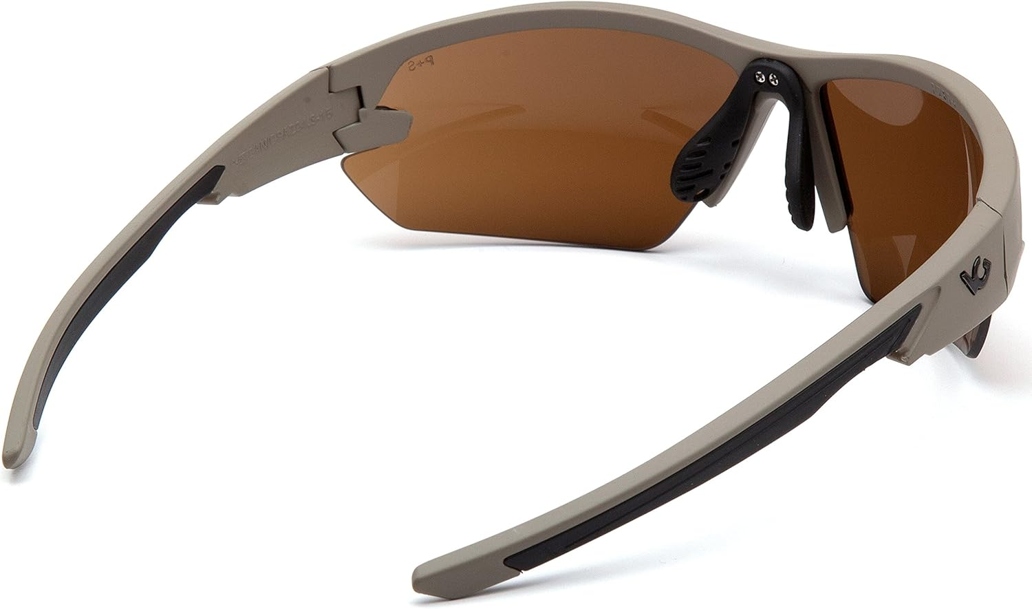 Venture Gear VGST1418T Tactical Semtex 2.0 Safety Shooting Glasses, Tan Frame, Bronze Anti-Fog Lens image number 6