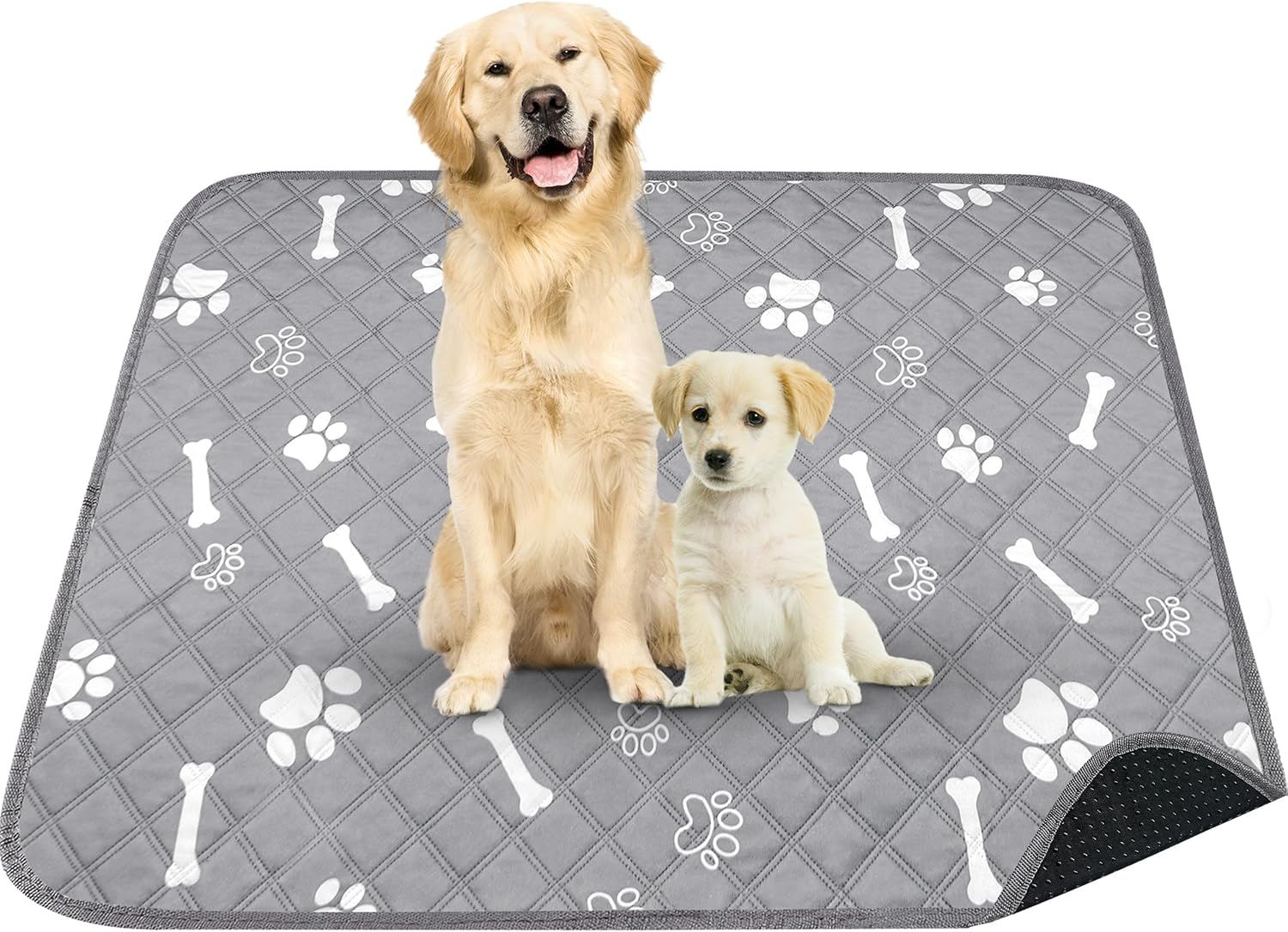 Patiencet Washable Pee Pads for Dogs, 48'' X 65" Reusable Puppy Pads with Super Absorbent for Pet Training, Housebreaking and Incontinence, Puppy Potty Pads with Waterproof Bottom image number 4