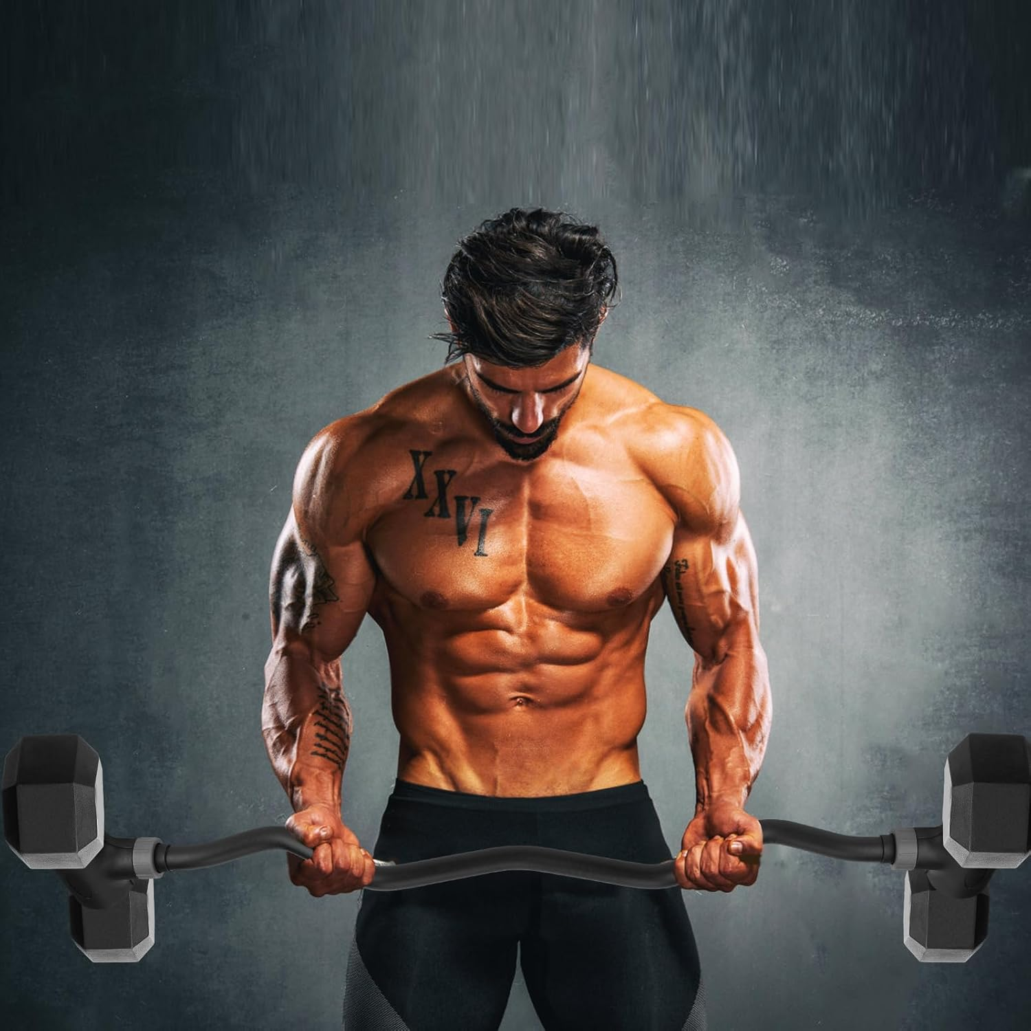 Dumbbell Converter, Hyperbell EZ Curl Bar Kettlebell Grip for Dumbbells Convert Dumbbells to Barbell for Weightlifting Home Workout Gym Workout Sport 90Kg Capacity image number 2