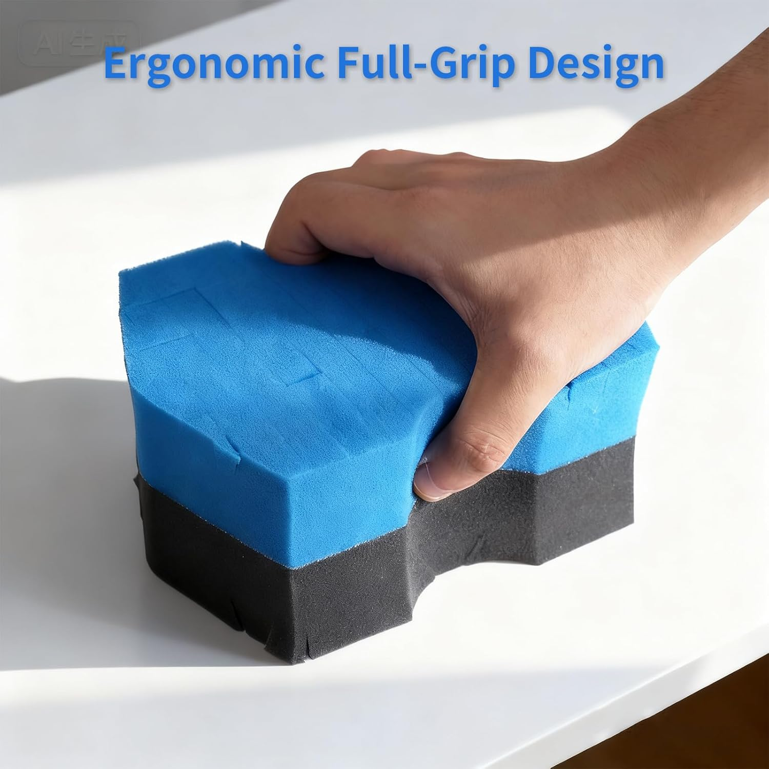 2Pcs 8-Shaped Advanced Mesh Car Wash Sponge Tool, Large Professional Detail Oil and Dirt Removal Car Wash Products, Anti-Damage Sponge for Cleaning and Detail Handling Soap and No-Rinse Wash image number 6