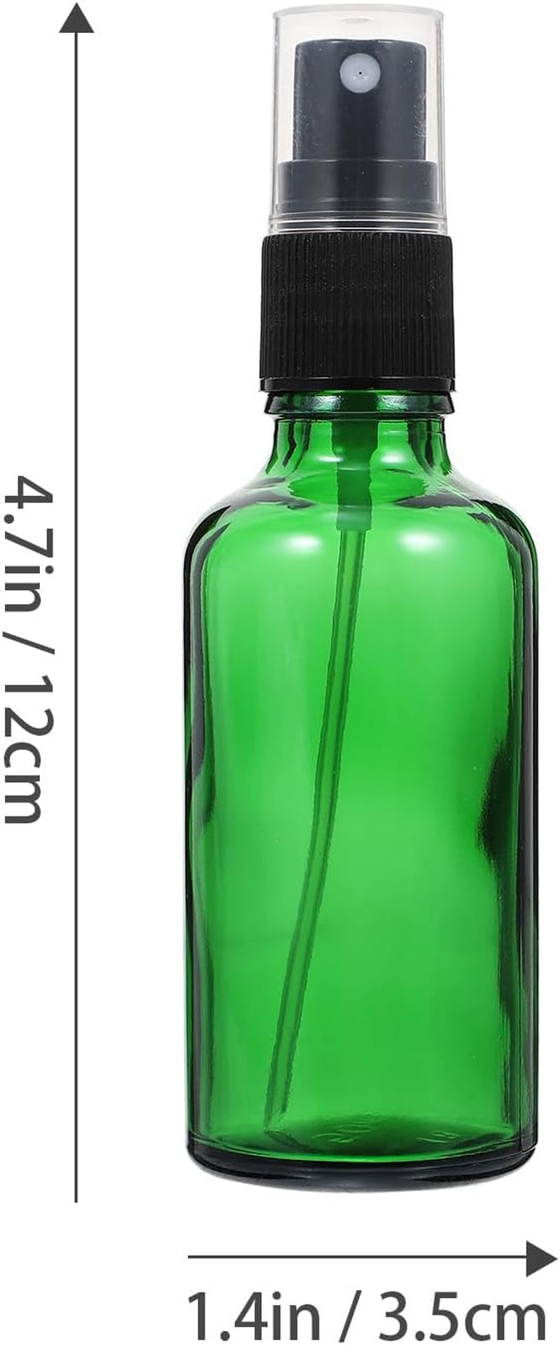 6Pcs 50Ml Green Glass Essential Oil Spray Bottles Refillable Liquid Dispensers for Travel and Home Plant Oil Storage image number 2