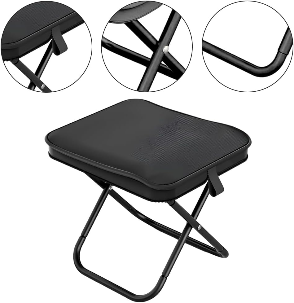 Mini Folding Stool/Lightweight Travel Seat,Camping Stool & Fishing Chair,Portable Chair for Fishing Picnic Barbecue Walking Hiking image number 4