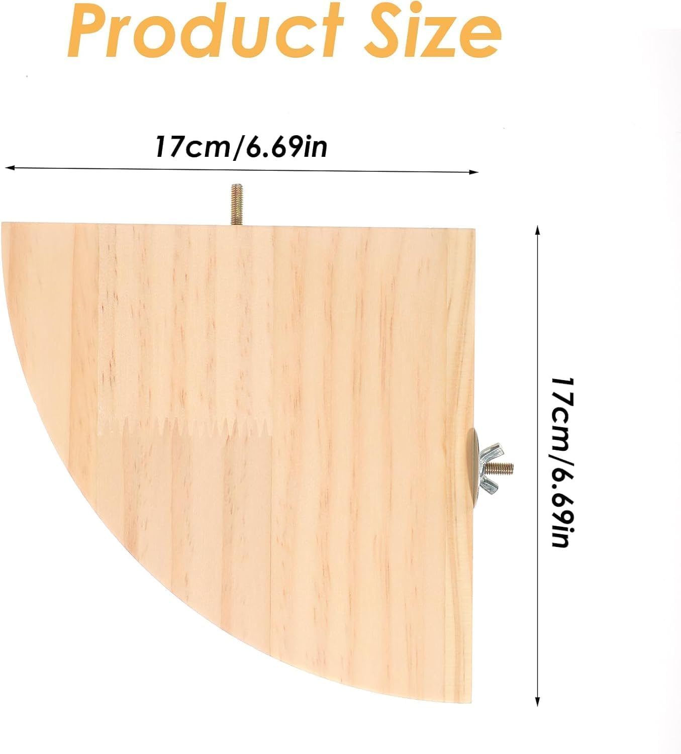 Ksngtixe 1PC Bird Perch Platform, Fan-Shaped Corner Shelf for Parrots - Durable Chew-Resistant Stand for Budgies/Cockatiels/Conures/Macaws/African Greys - Easy Mounting Bird Cage Accessory image number 4