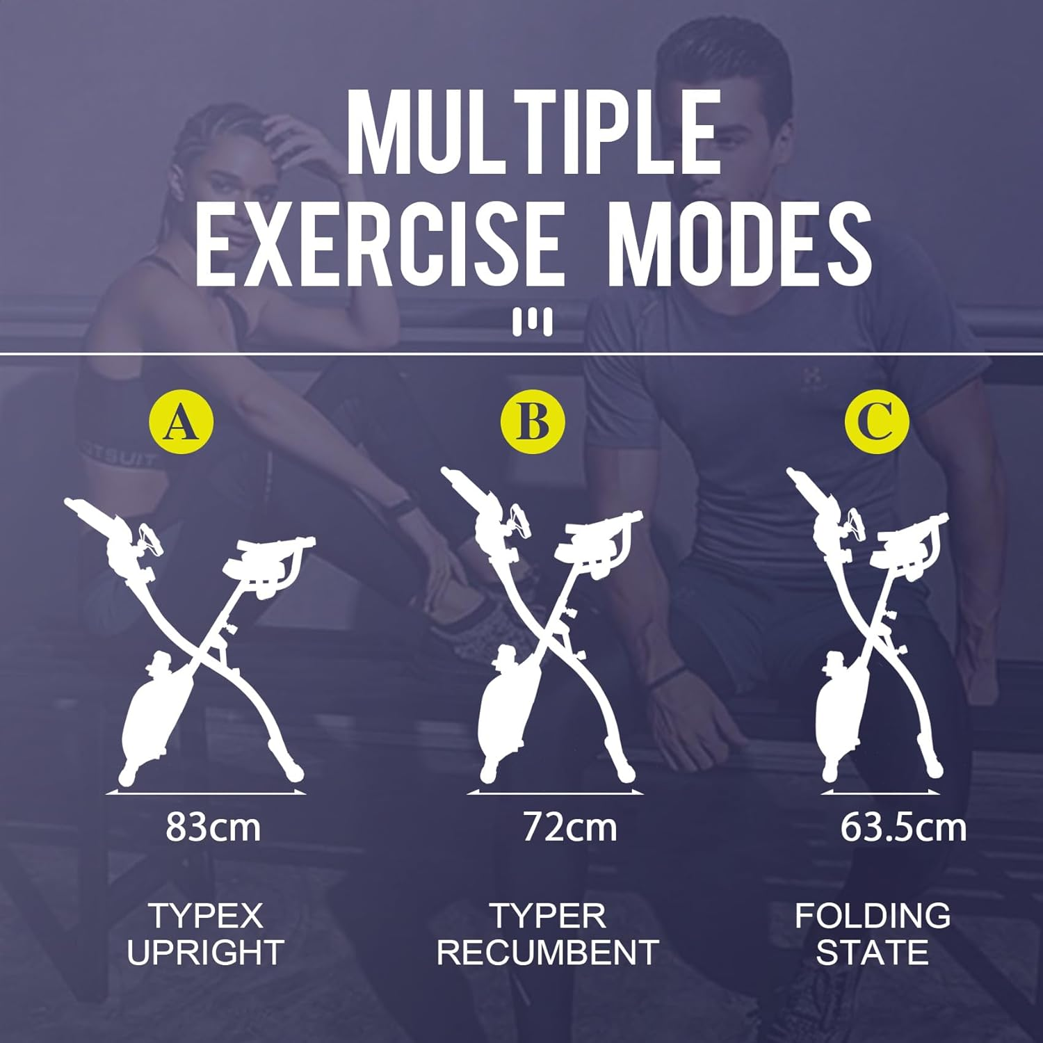 Multifunctional Magnetic Exercise Bike : Ultra-Quiet, Foldable, 8-Level Resistance [Includes Resistance Bands, Heart Rate,Lcd Monitor, Ipad Mount] Good for Home Cardio Training (Red&Black) image number 4