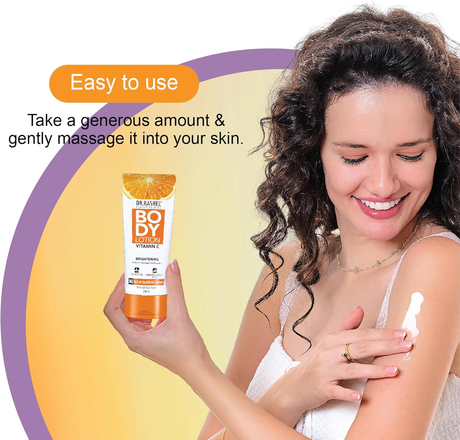 DR.RASHEL Vitamin C Body Lotion for Men & Women (200 ML) image number 2