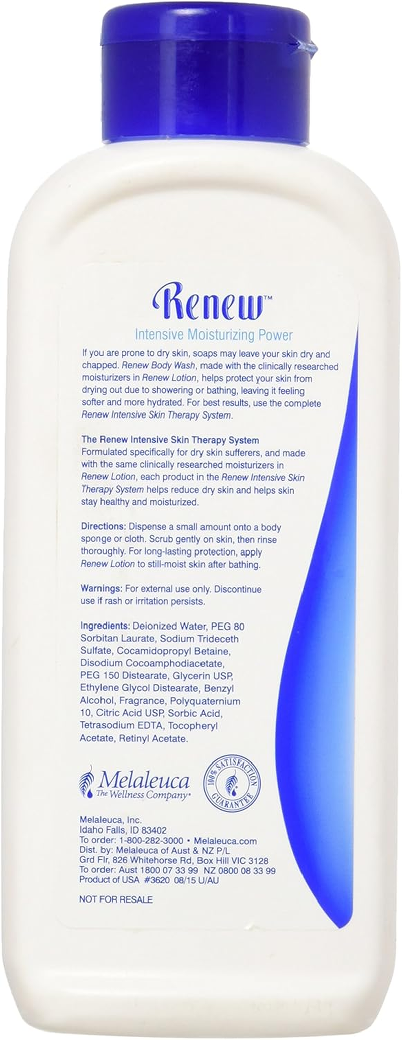 Melaleuca Renew Intensive Skin Therapy Body Wash 12Oz