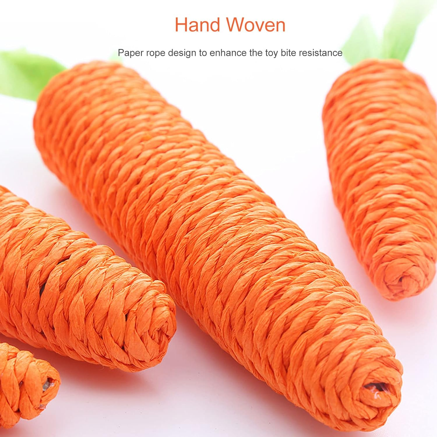 Pack of 10 Carrot Cat Toys, Filed with Catnip, Cute Bite Resistant Paper Rope, Cat Chew Toy, Cat Chew Toy, Interactive Cat Toy for House Cats, Cat Puzzle Game image number 6