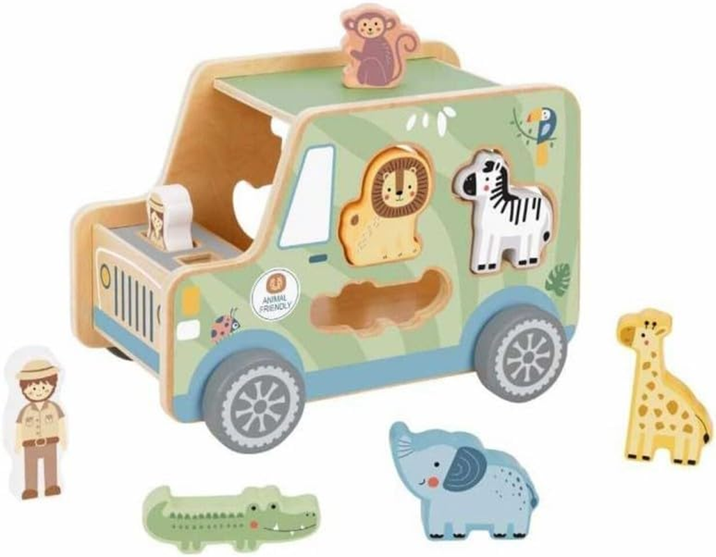 Tooky Toy My Forest Friends Animal Jeep: Sorting and Matching Pretend Paly Jeep Educational Toy for Kids image number 1