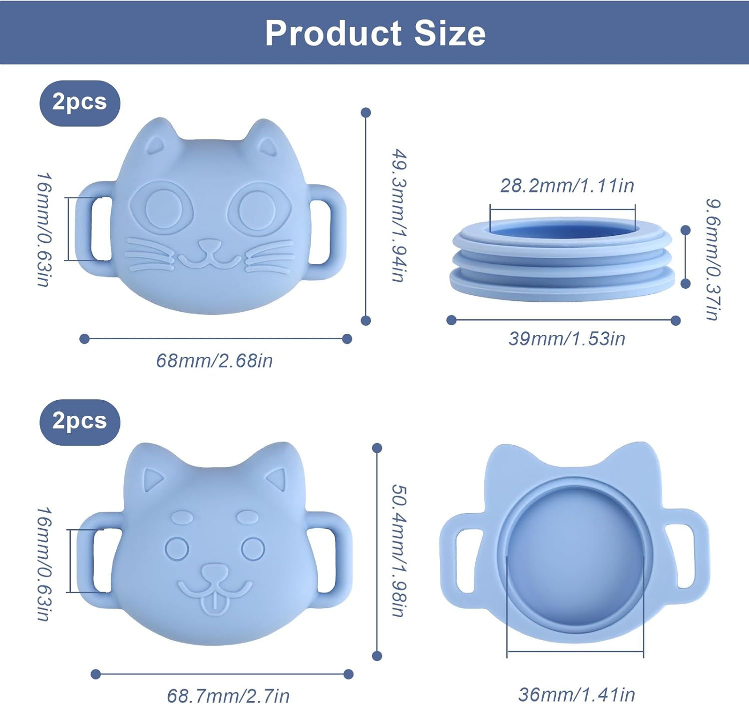 HERKINDNESS Anti-Lost Locator Case, Pack of 4 Dog and Cat GPS Case, Anti-Lost Locator Protective Cover Silica Gel 2.7 Cm, Protective Cover of the Position Controller for Protection of Animal Tracking image number 4