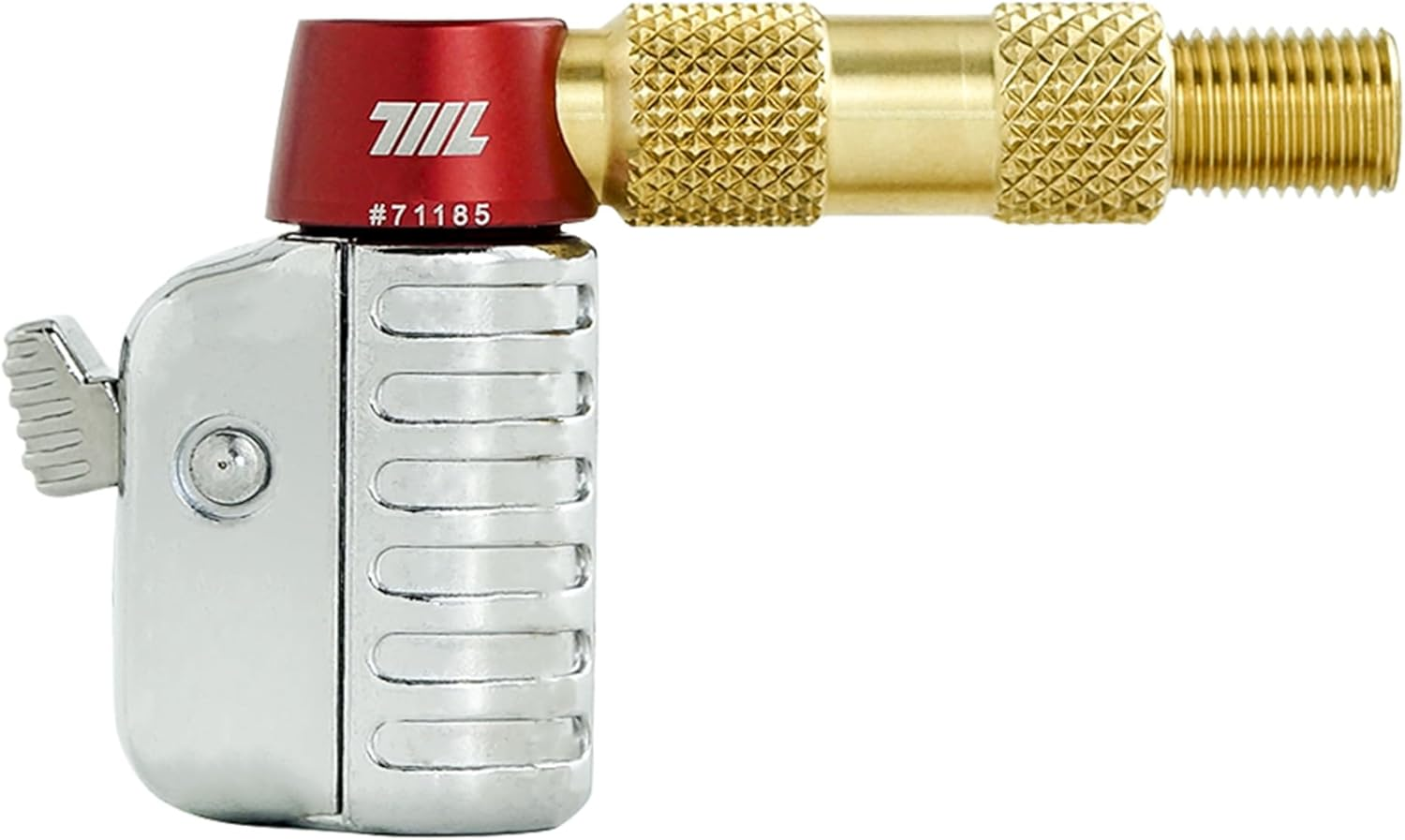 711L Schrader Air Chuck - Snap & Lock Inflator Attachment for Bicycle, Bike, Motorcycle, Car Tires with Shrader Valves (Brass)