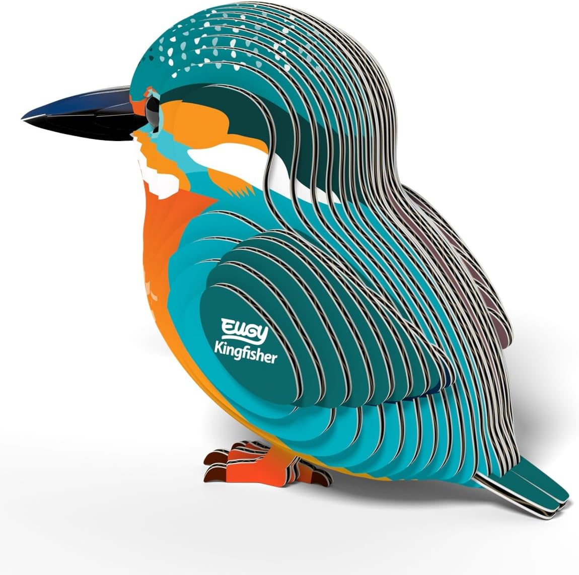 EUGY 121 Kingfisher 3D Puzzle - 29 Piece Eco-Friendly Educational Toy Puzzle for Boys, Girls & Kids Ages 6+ image number 2