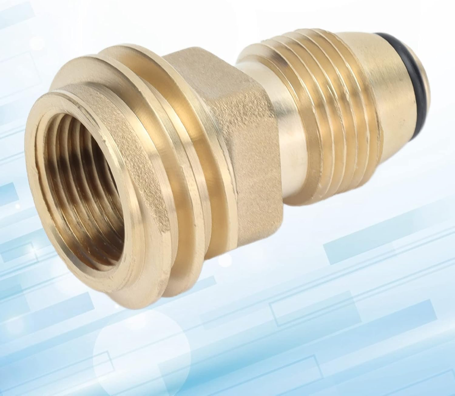 Viagasafamido QCC1 Nut Gas Fitting Hose Adapter Brass Adapter Convert LP Tank POL Service Valve to QCC1 Type1 Adapter Quick Connect Fittings image number 2