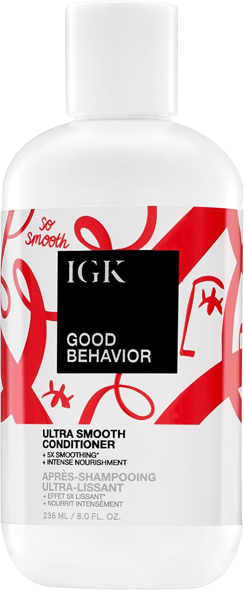 IGK GOOD BEHAVIOR Ultra Smooth Conditioner | Frizz Control + Hydrates + Shine | Vegan + Cruelty Free | 8 Oz image number 1