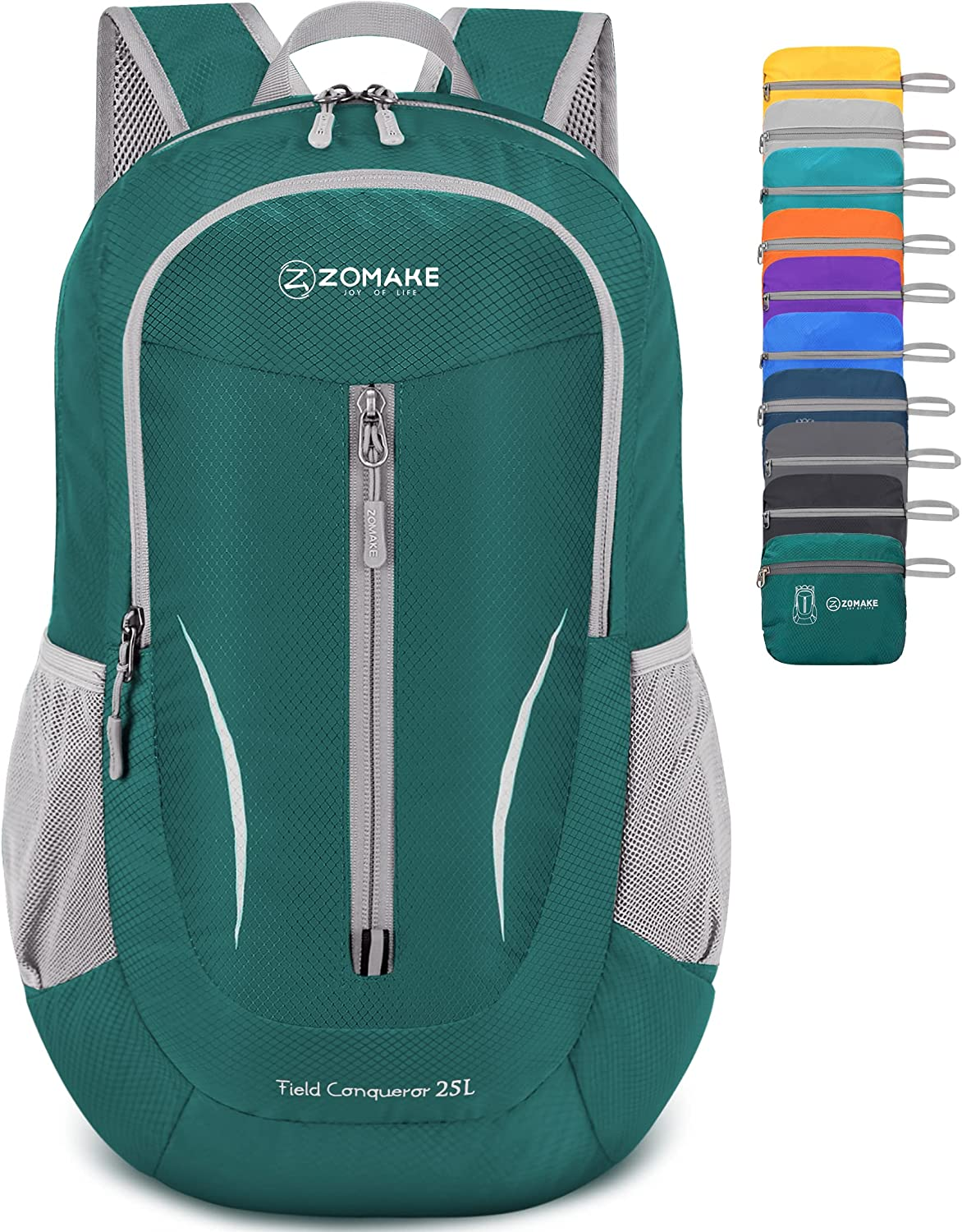 ZOMAKE Foldable Backpack - 25L Lightweight Folding Packs, Packable Hiking Daypack for Travel Outdoor Camping