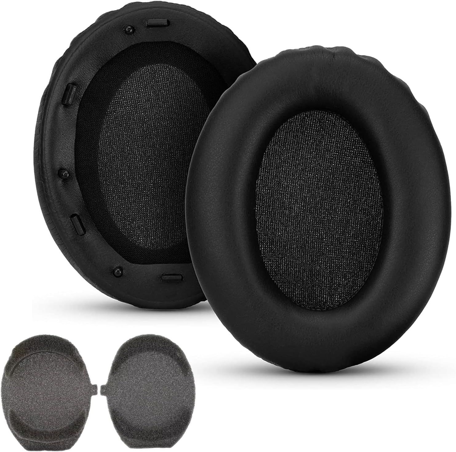 Earpads Cushions Replacement for Sony WH-1000XM3 Over-Ear Headphones, Compatibel WH1000XM3 Ear Pads with Softer Protein Leather, Noise Isolation Memory Foam