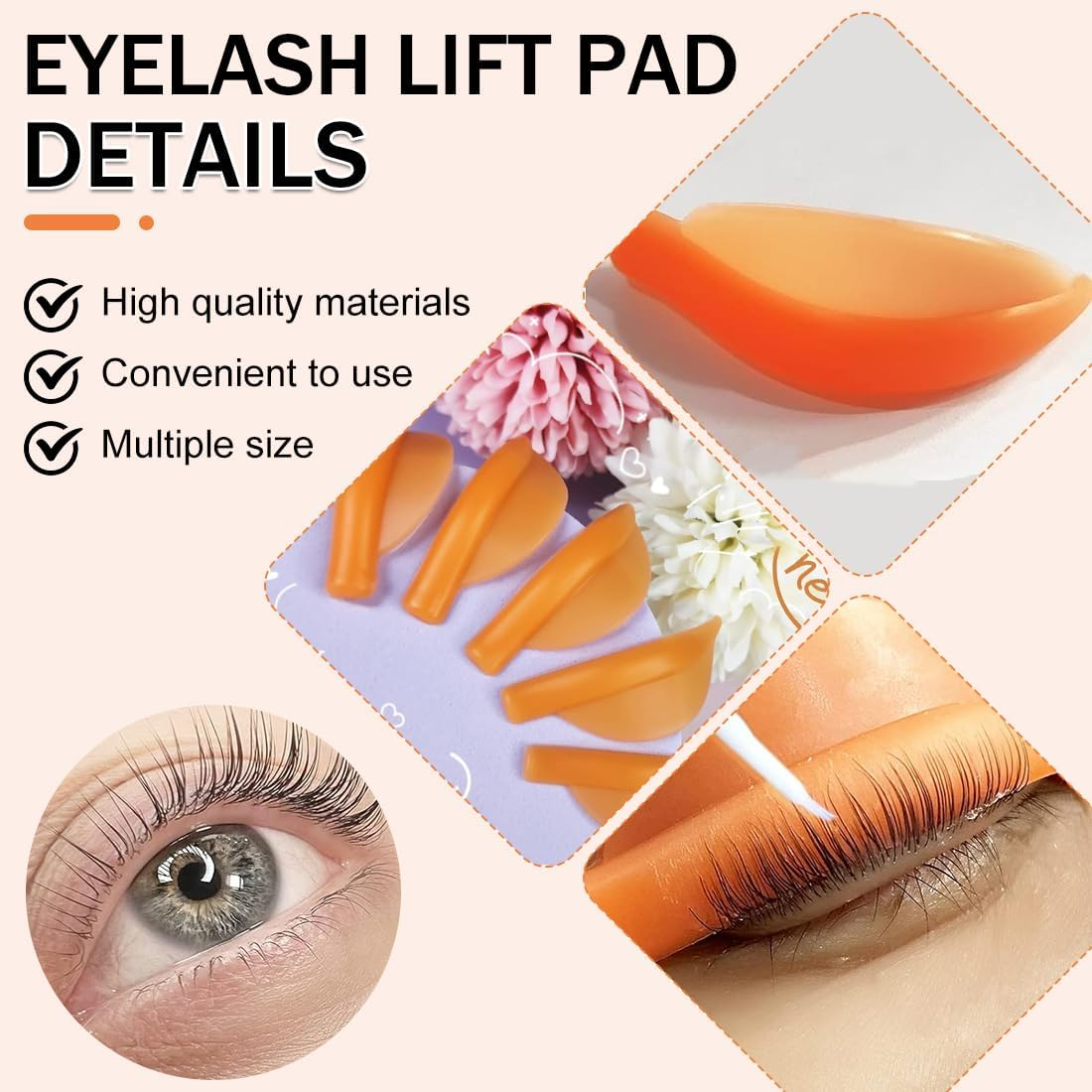 Eyelash Lifting Pads, Lash Lift Shields, Silicone Perm Pad, Silicone Pads, Lifting Lash Lift Adhesive Pads, Silicone Pads, Reusable Perm Pad for Eyelash Perm (Pack of 10) image number 4