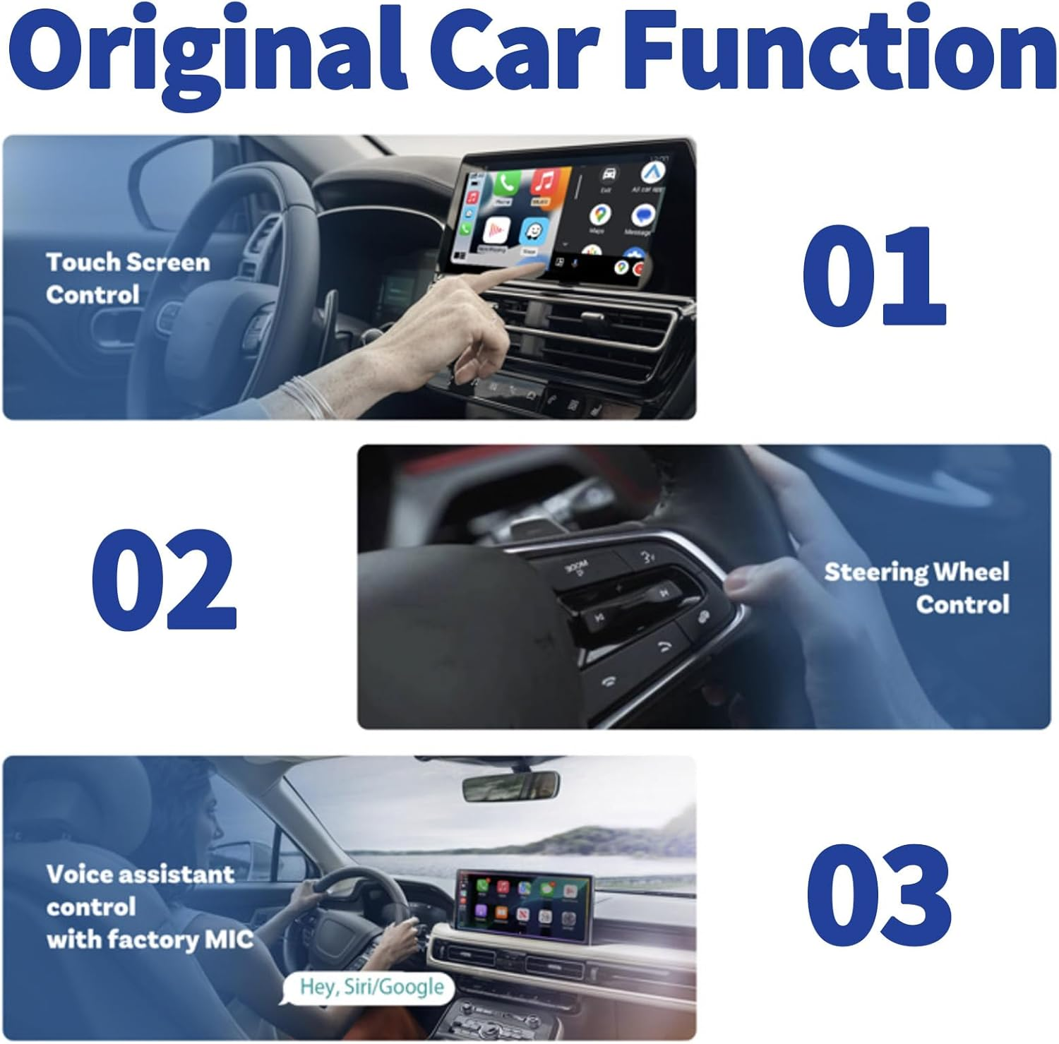 2-In-1 Wireless Carplay Adapter, Silver White Android Car Adapter,Golden Joint,Carplay Dongle，Suitable for Converting OEM Wired to Wireless, Plug and Play,Android 11+