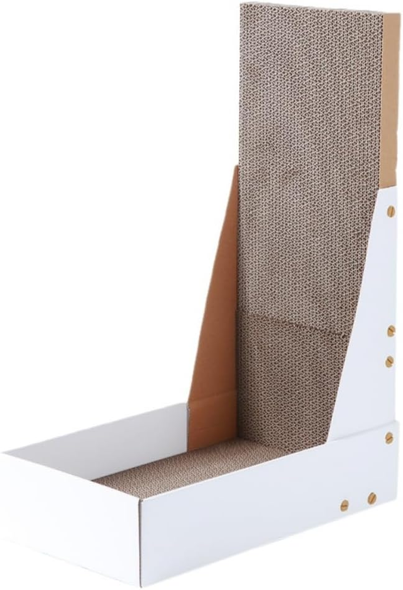 LOS ANDES Vertical Cat Scratcher, 60Cm/23.6Inch L Shape Scratching Pad for Indoor Cats, Scratching Board with Catnip, Durable Cardboard to Protect Furniture image number 4