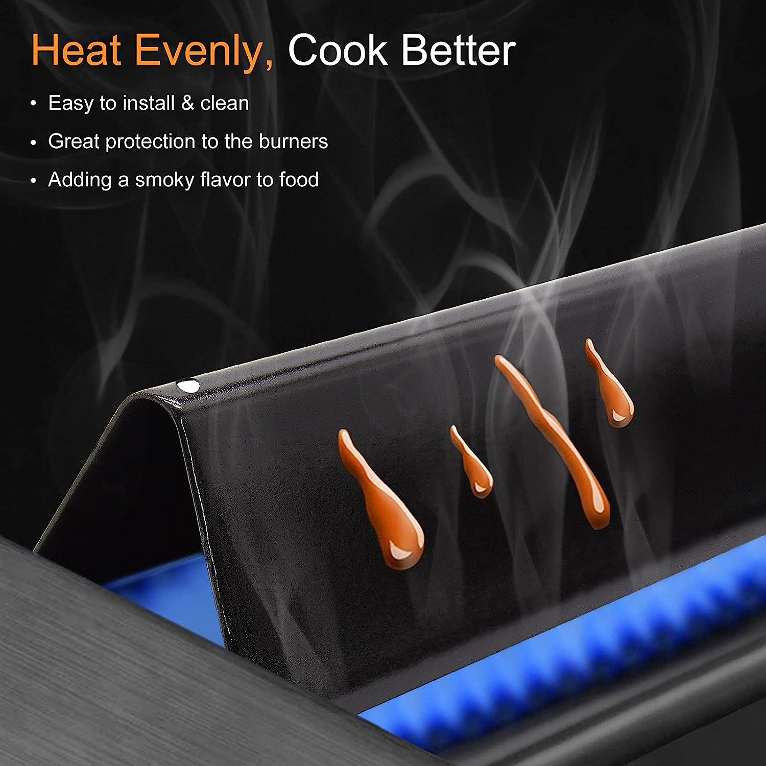 Criditpid 15.3" 7636 Porcelain-Enameled Flavorizer Bars for Weber Spirit 300 Series, Spirit E310 S310 E320 S320 E330 S330 Grills with Front Control, Flavorizer Bars Replacement for Weber 7636 image number 6