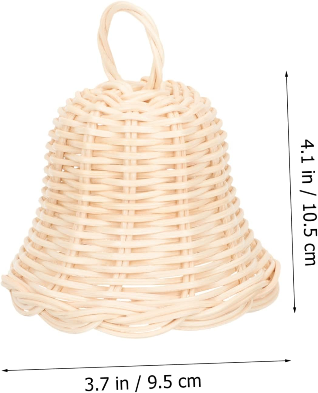 5Pcs Decorative Rattan Bell Shape Ornament Pendant for Xmas Tree Wall Hanging Decor Plaything for Christmas Party Home Decoration image number 1
