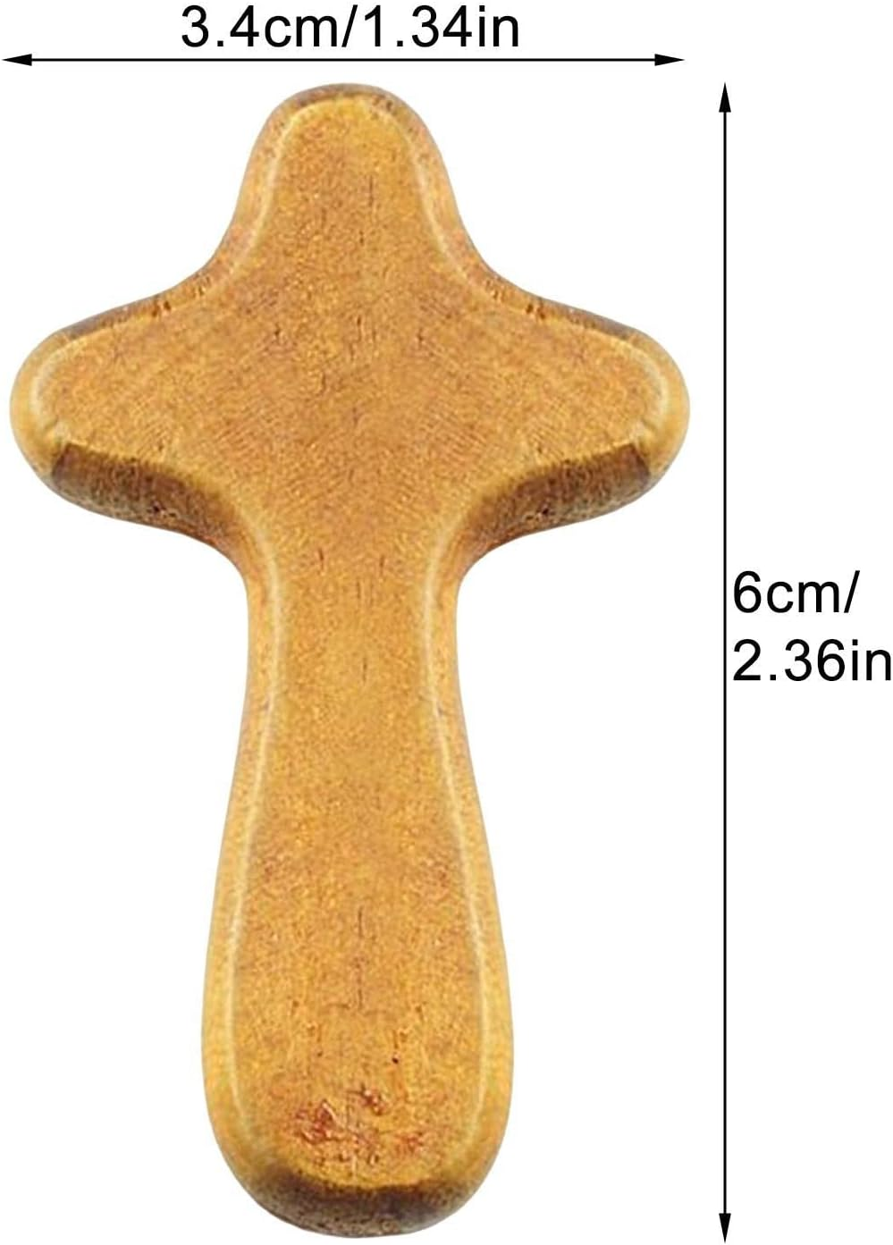 Motivational Worry Stone Cross Wooden Crosses Small Hand Cross Hand Cross Small Wooden Cross for Praying, Also as a Death Cross, Handmade to Fit in Your Hand - 1Pcs image number 6