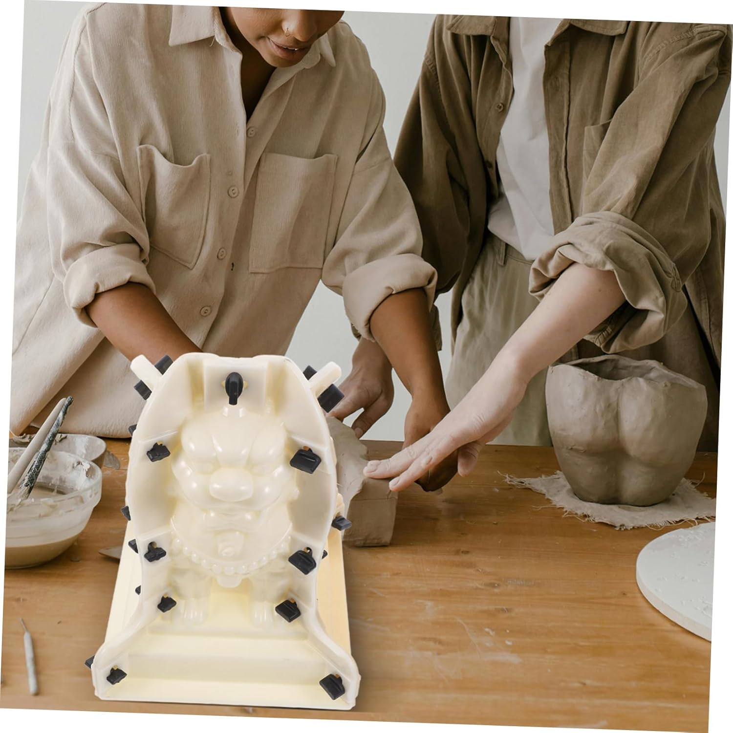 MERRYHAPY Roman Column and Stone Lion Concrete Mold for Walkways Outdoor Decor, Thickened Plastic Ball and Balustrade Forming Mold, Balcony Fence Post Caps DIY Landscaping Ornament image number 6