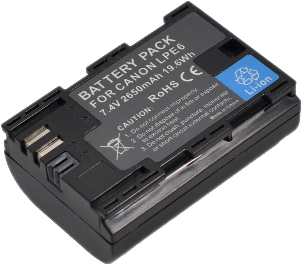 BTBAI 2X LP-E6 E6N Battery for LPE6 LPE6N EOS 5D Mark 2 3 4 5D Mark II III IV 6D Mark II 6D Mark 2 5Ds R 5Ds 60D 60Da 6D 70D 7D Mark 2 7D Mark II 80D XC10 XC15 Digital Camera Battery U1A image number 4