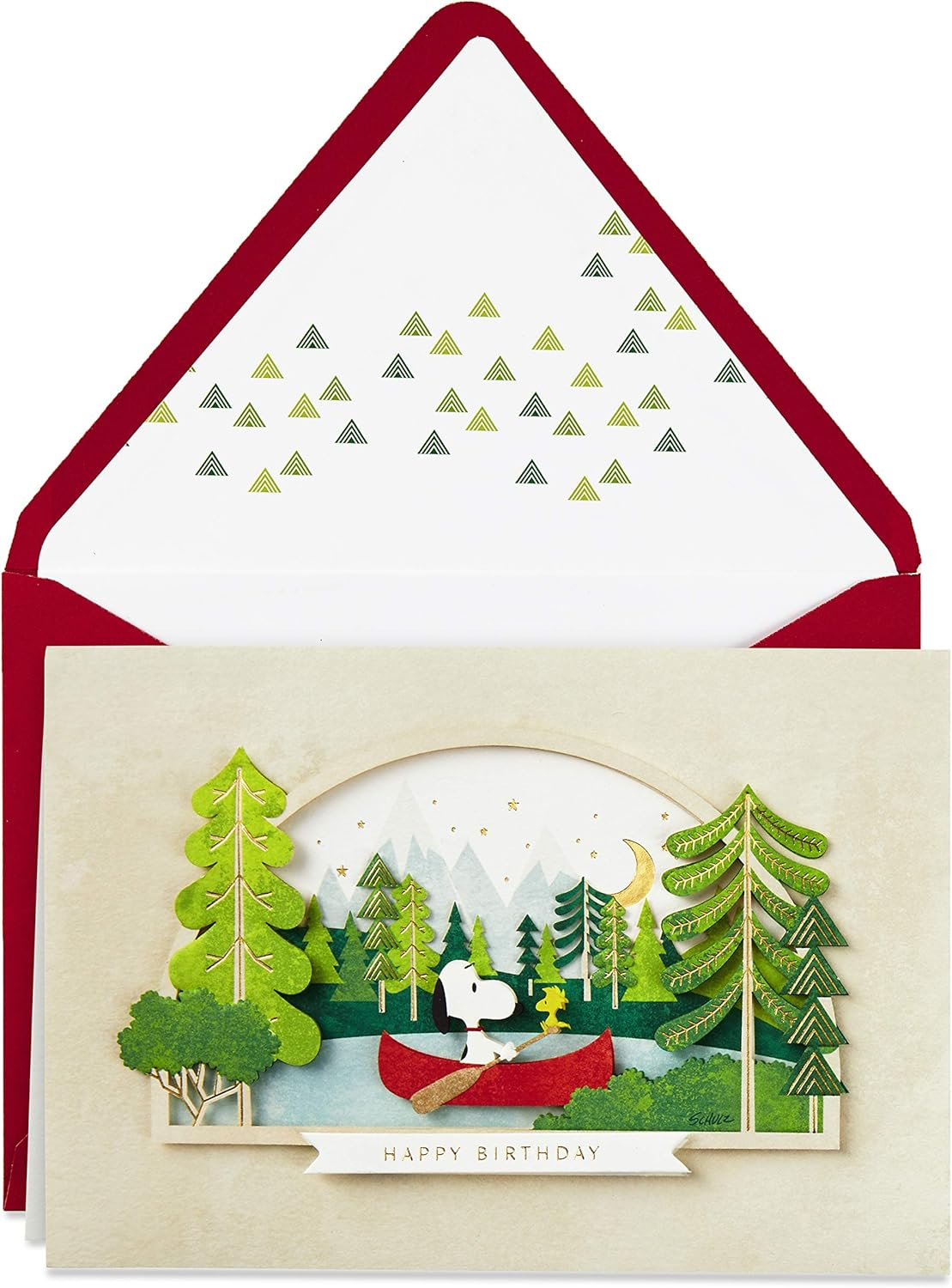 Hallmark Signature Peanuts Birthday Card (Snoopy Canoe)
