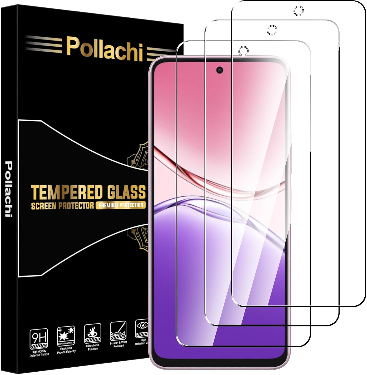 Pollachi [Pack of 3 Screen Protectors for Sony Xperia 1 VII/1 VII, Tempered Glass Film, 9H Hardness, Anti-Scratch, anti Fingerprint, Screen Protectors Tempered Glass for Sony Xperia 1 VII/1 VI