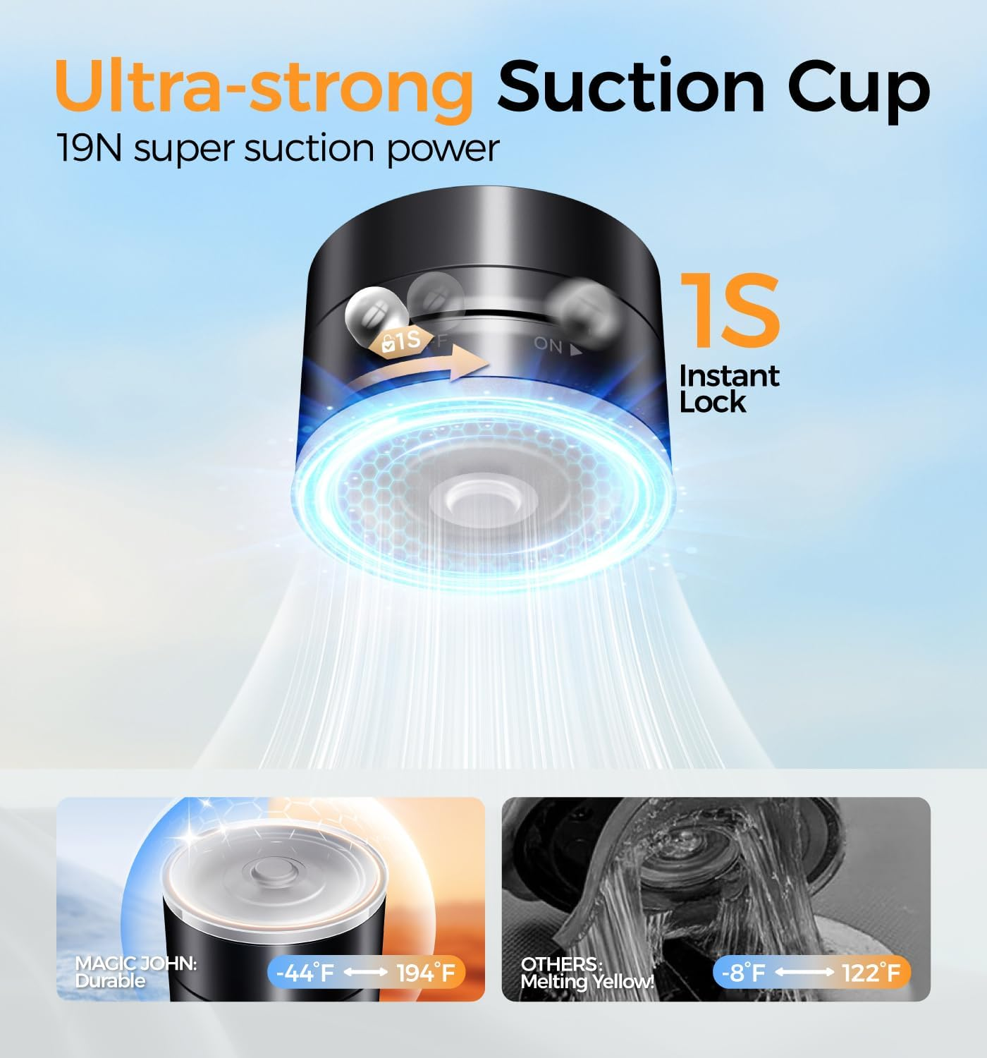 MAGIC JOHN Phone Holders for Your Car, Foldable Car Phone Holder Mount for Dashboard, 360&deg; Rotatable Magnetic Phone Holder for Car, Magnetic Car Mount for Iphone All Cell Phones, Black image number 6