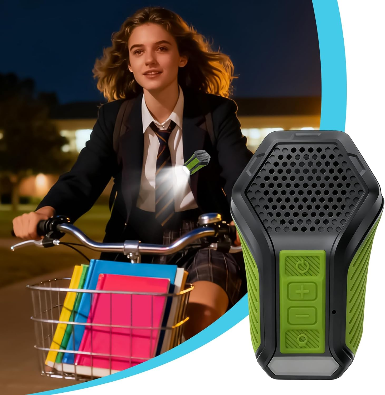 Gvblkq Wearable Speaker Wireless | Music Playing Device with LED Light - Compact Hiking Speaker - for Runners Travelers Running Jogging Gym Hiking Cycling Commuting Traveling Housework Leisure image number 3