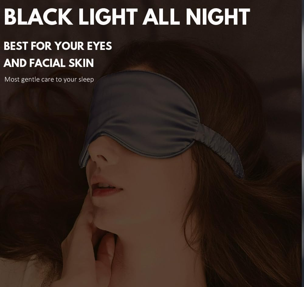 Eye Mask,100% Mulberry High-End Pure Silk Sleep Mask with Gift Box, H HOME-MART Luxuriously Padded Silk Eye Sleeping Mask Silk Eye Mask Comfortable Soft Silk Sleep Masks for Men Women Traveling image number 6