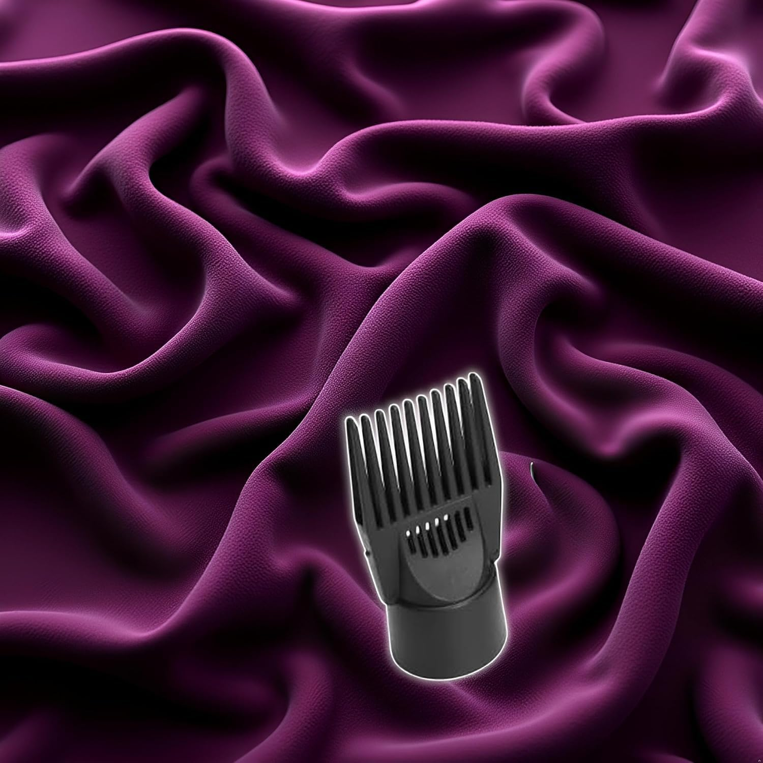 1Pc Black Universal Hair Dryer Comb Attachment for Straightening and Detangling - Nozzle Plastic Hairdressing Salon Blow Comb for Curly, Natural Hair - Styling Tools and Appliances image number 6