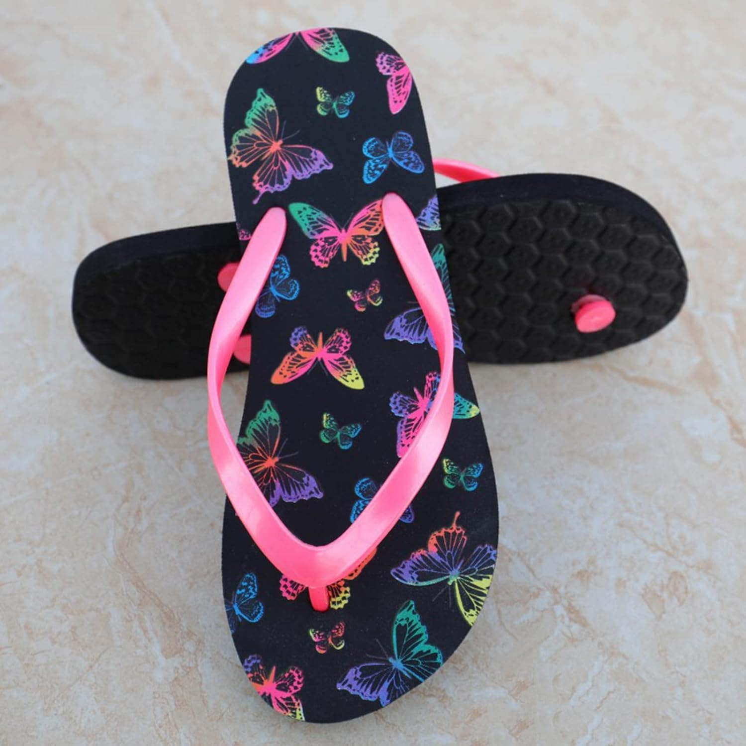 Men'S Flip Flops Closed Toe Flops Flat Flip Flops Beach Sandals Fashion Sandals Flat Summer Beach Slippers Women Sandals with Arch Support New Leather Wedged Sandal Women Size 9 image number 5