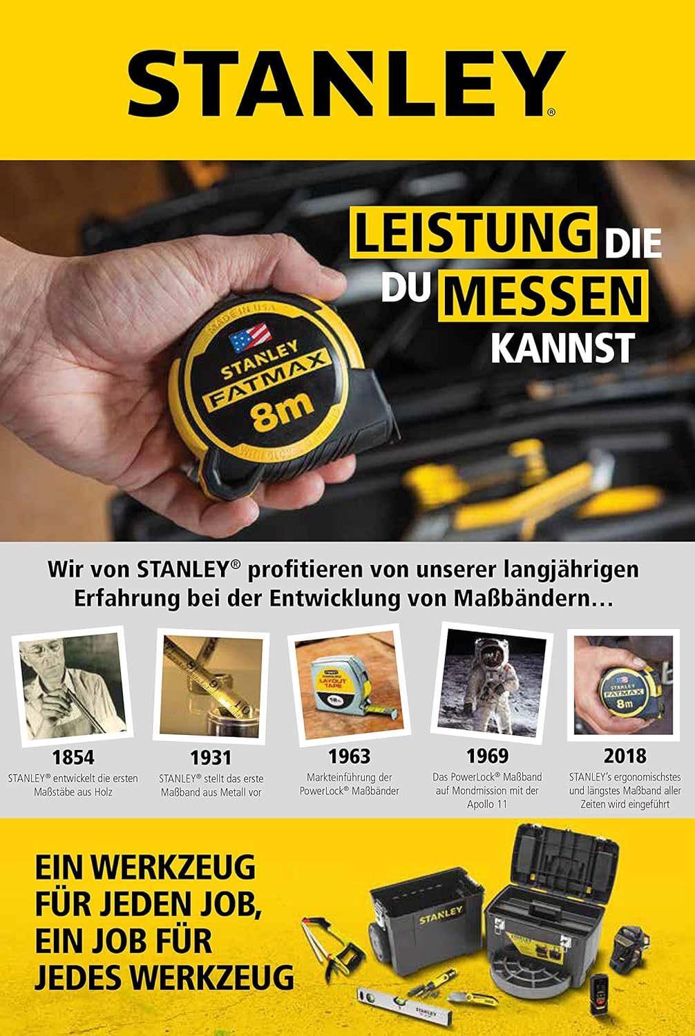 STANLEY FATMAX 2M (13Mm Wide) Keychain Tape Measure